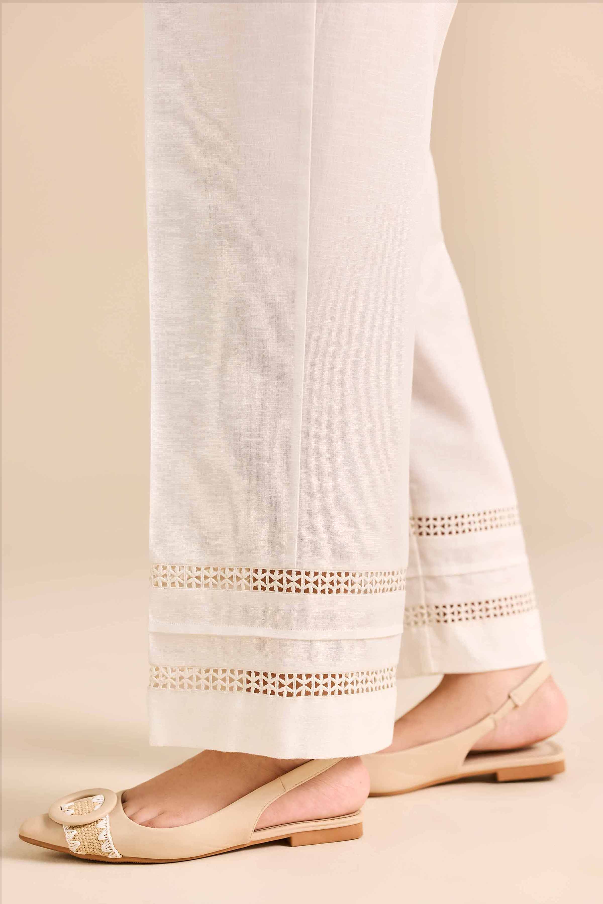 NishatUK - Off White Solids Karandi 1-piece ready to wear Trouser