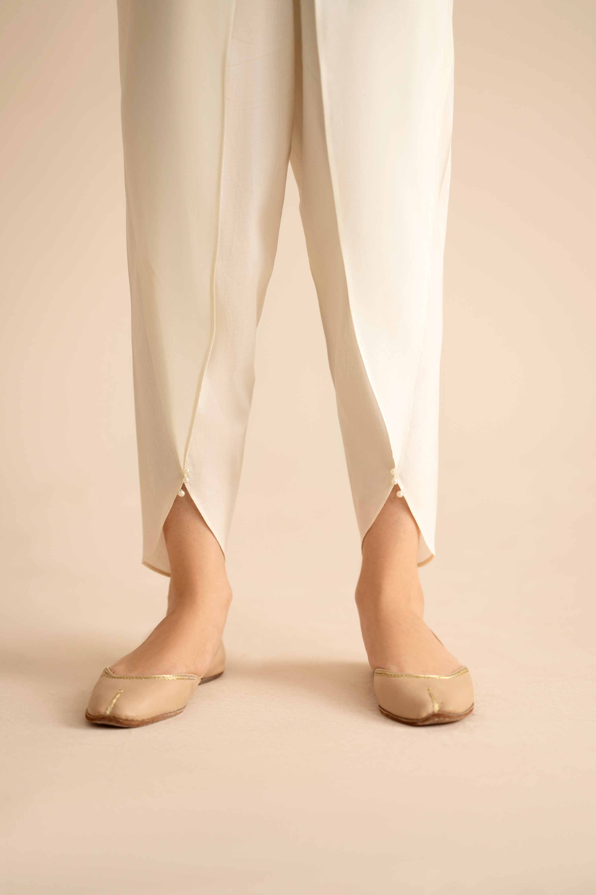 NishatUK - Off White Solids Cambric 1-piece ready to wear Shalwar