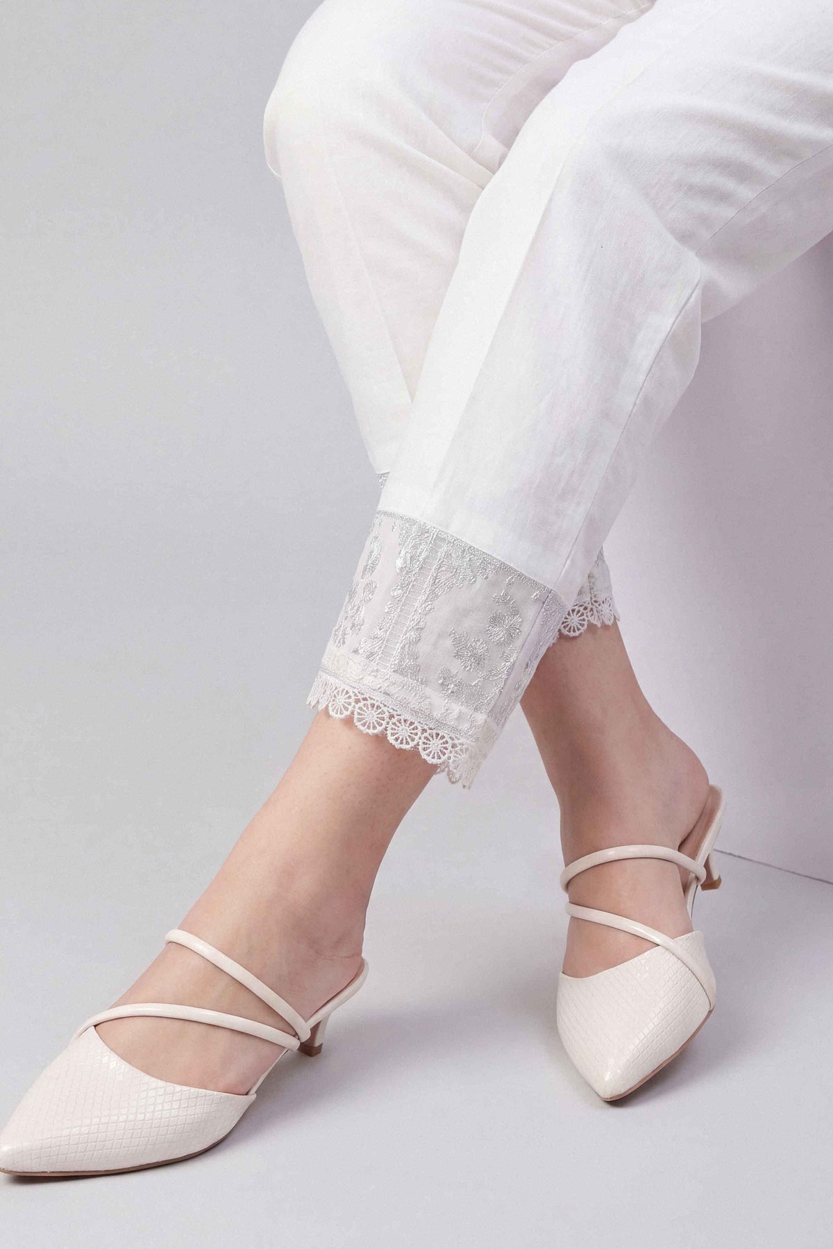 Nishat UK - White Embroidered Cambric 1 Piece ready to wear