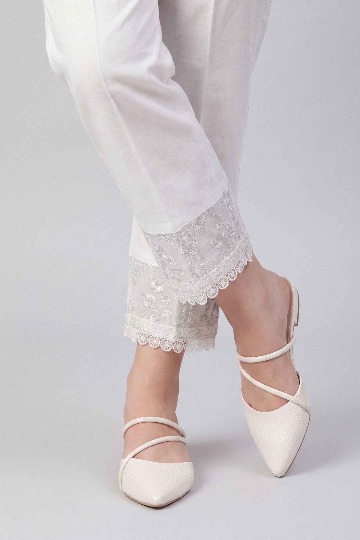 Nishat UK - White Embroidered Cambric 1 Piece ready to wear