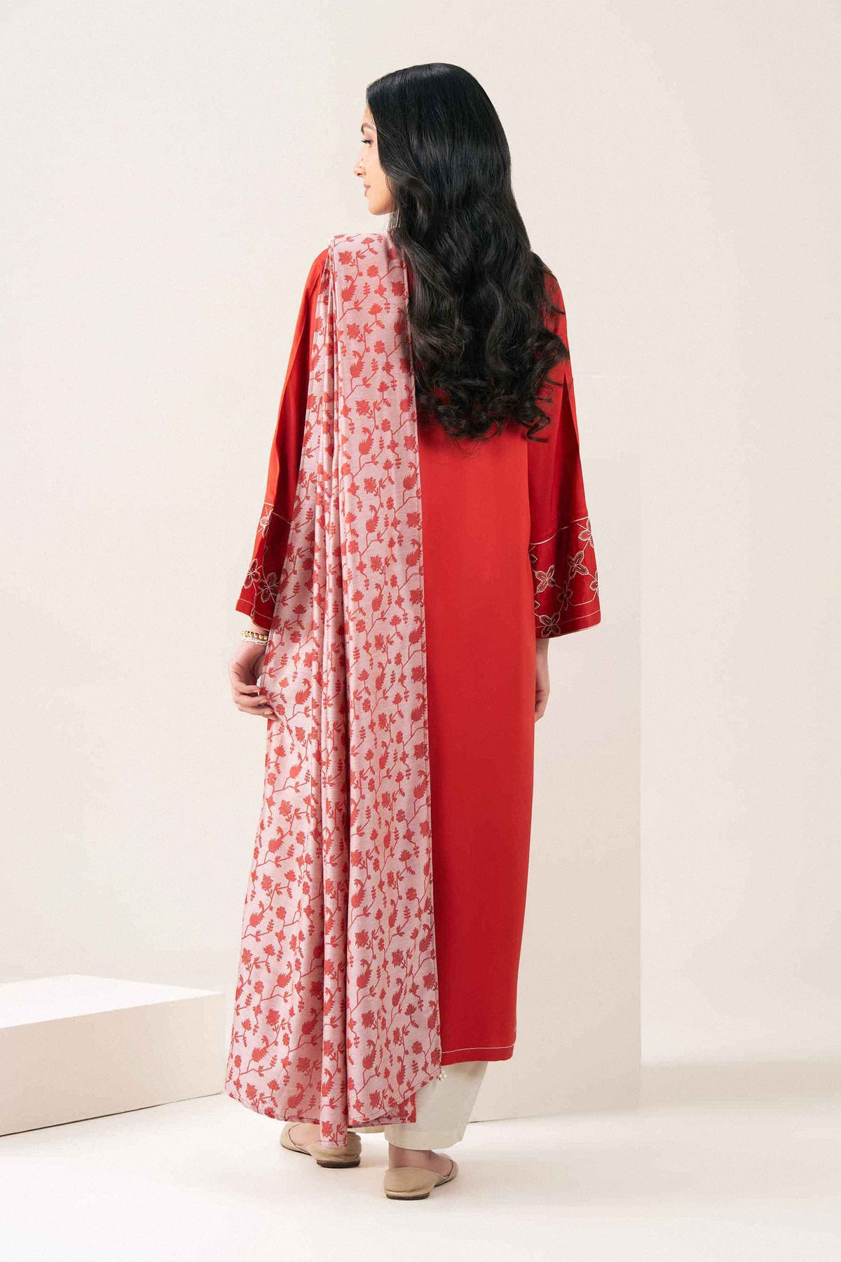 Nishat UK - Orange Embroidered Marina 2 Pieces ready to wear Dress