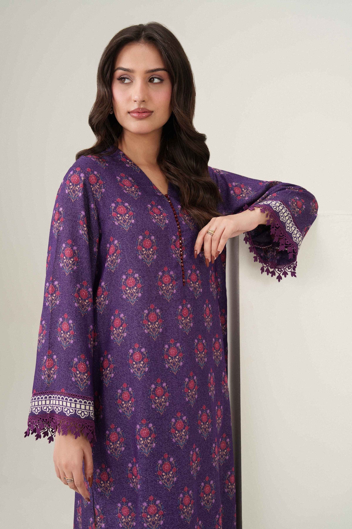 Nishat UK - Purple Printed Karandi 2 Pieces ready to wear Dress
