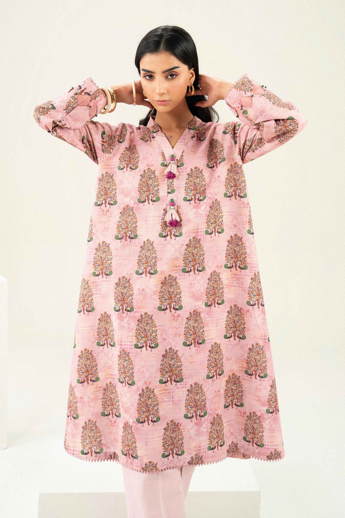 Nishat UK - Pink Printed Khaddar 2 Pieces ready to wear Dress