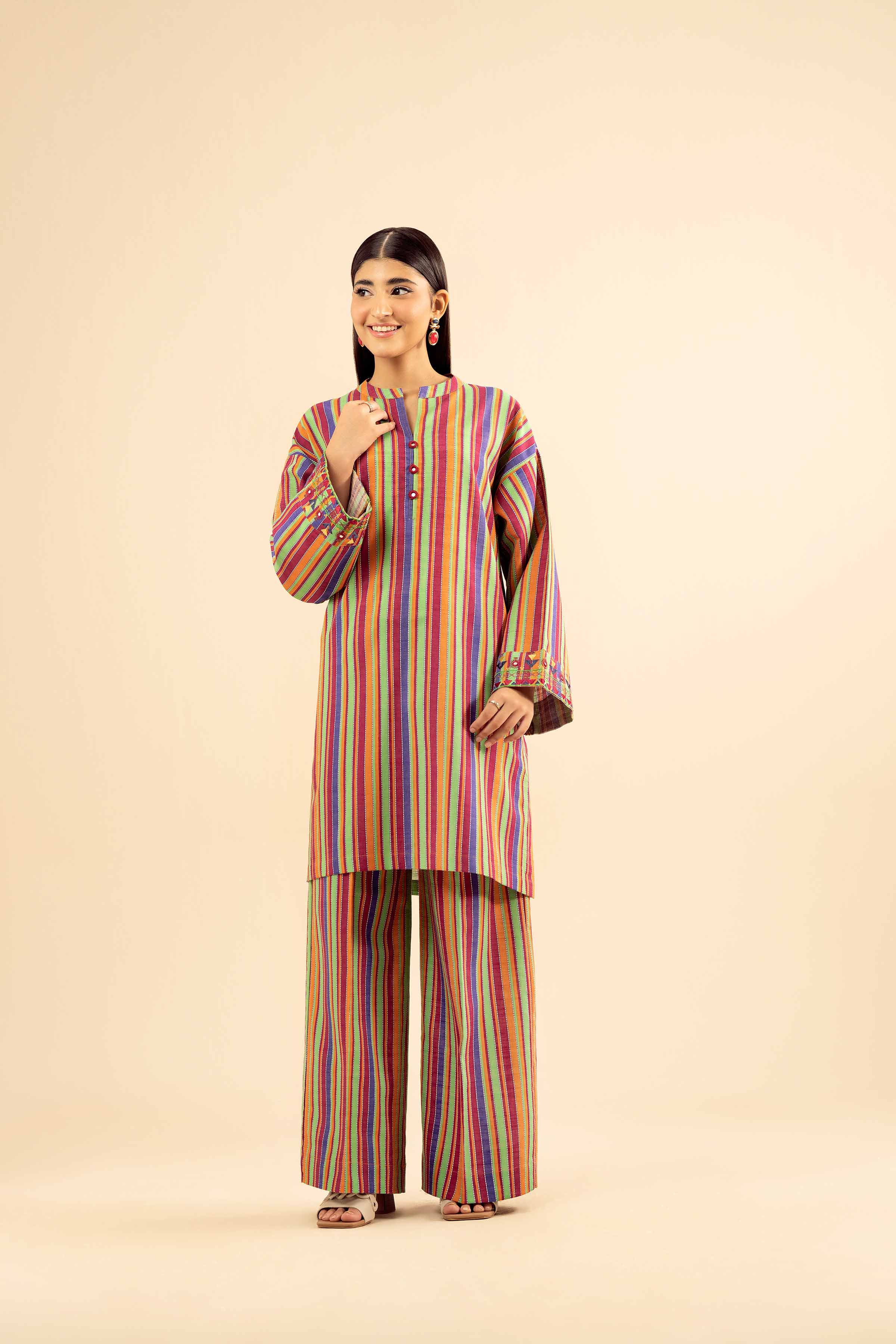 NishatUK - Multi Embroidered Khaddar 2-piece ready to wear Dress