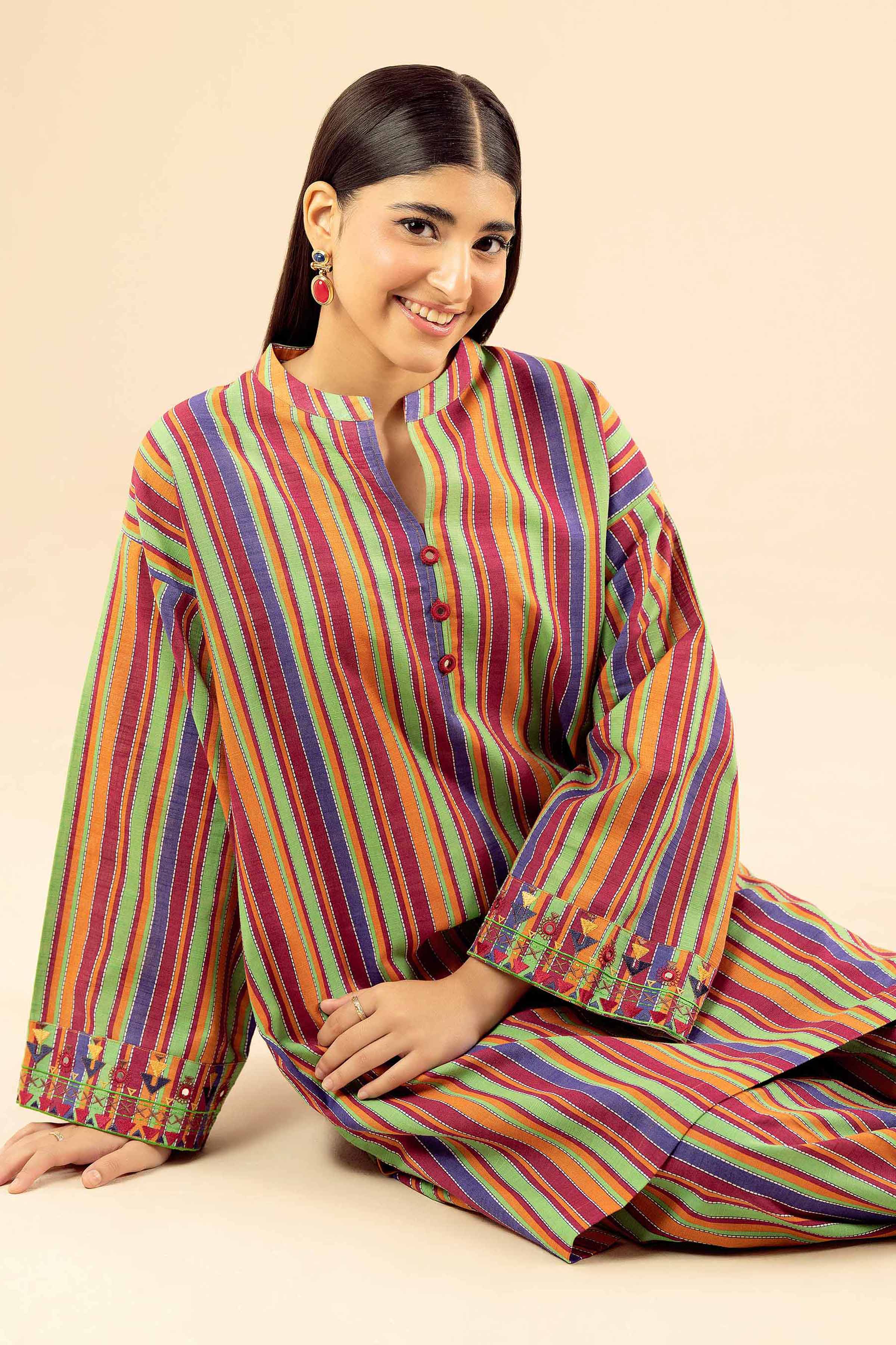 NishatUK - Multi Embroidered Khaddar 2-piece ready to wear Dress