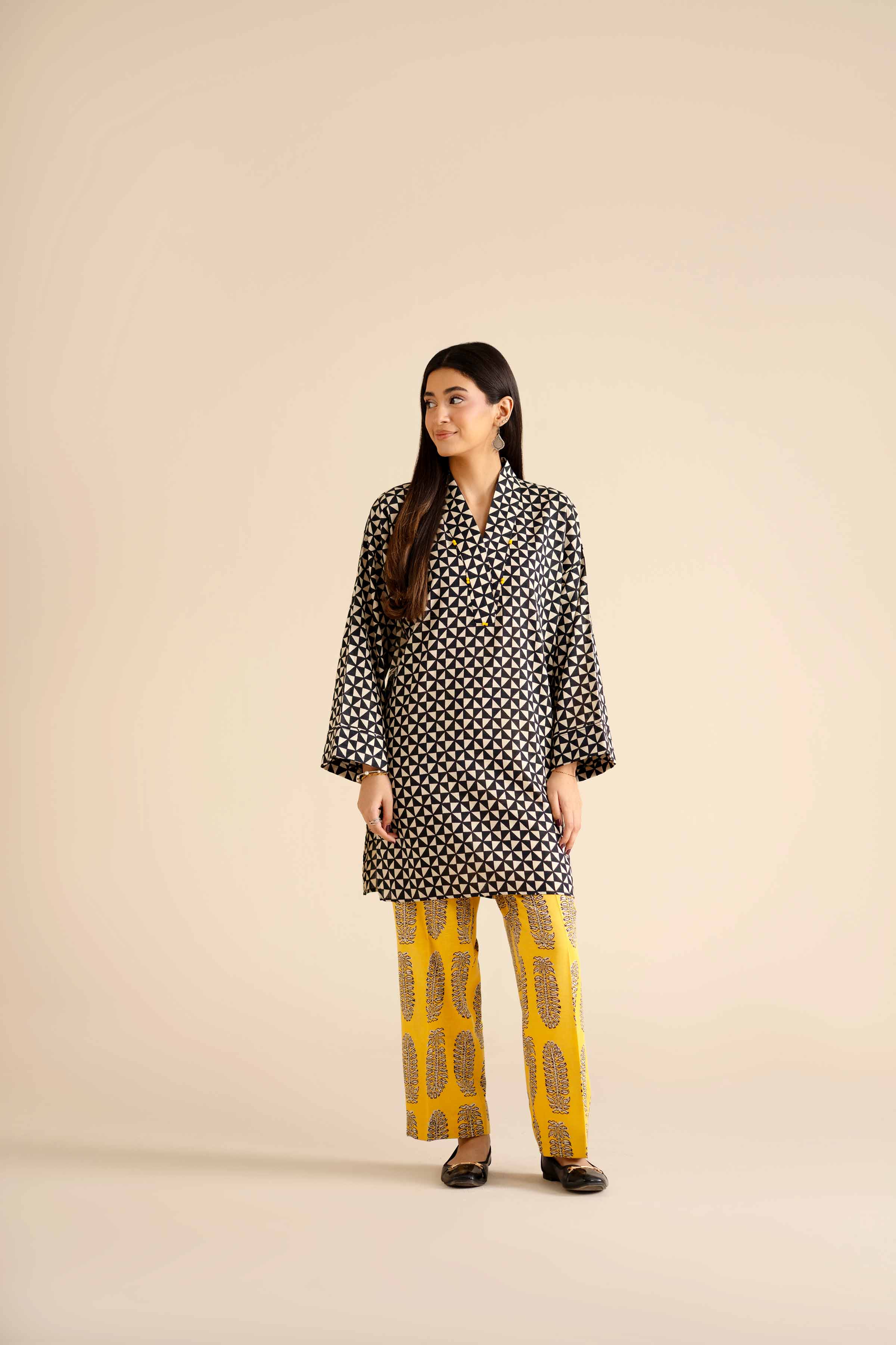 NishatUK - Black Solids Karandi 2-piece ready to wear Dress