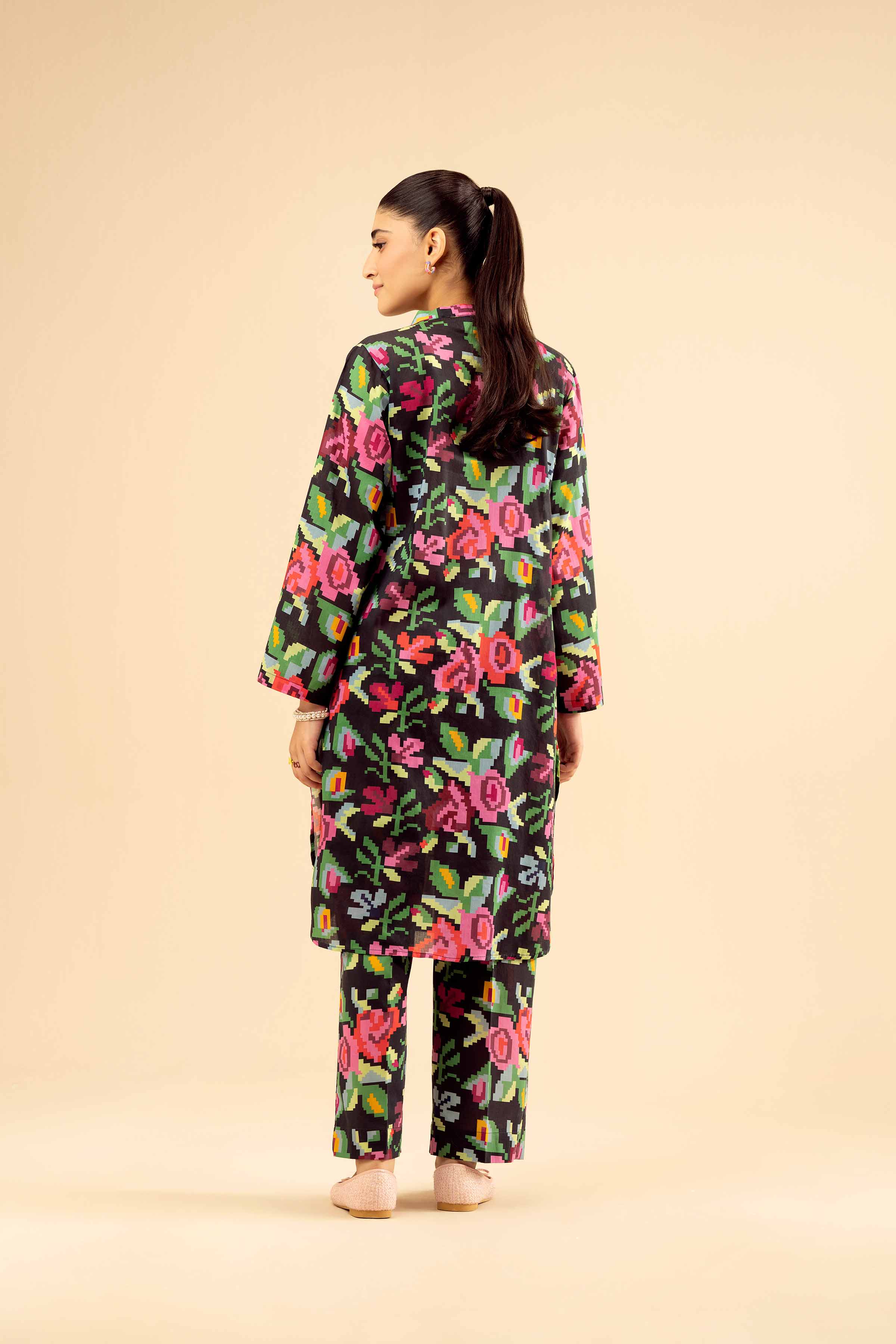 NishatUK - Multi Printed Cambric 2-piece ready to wear Dress