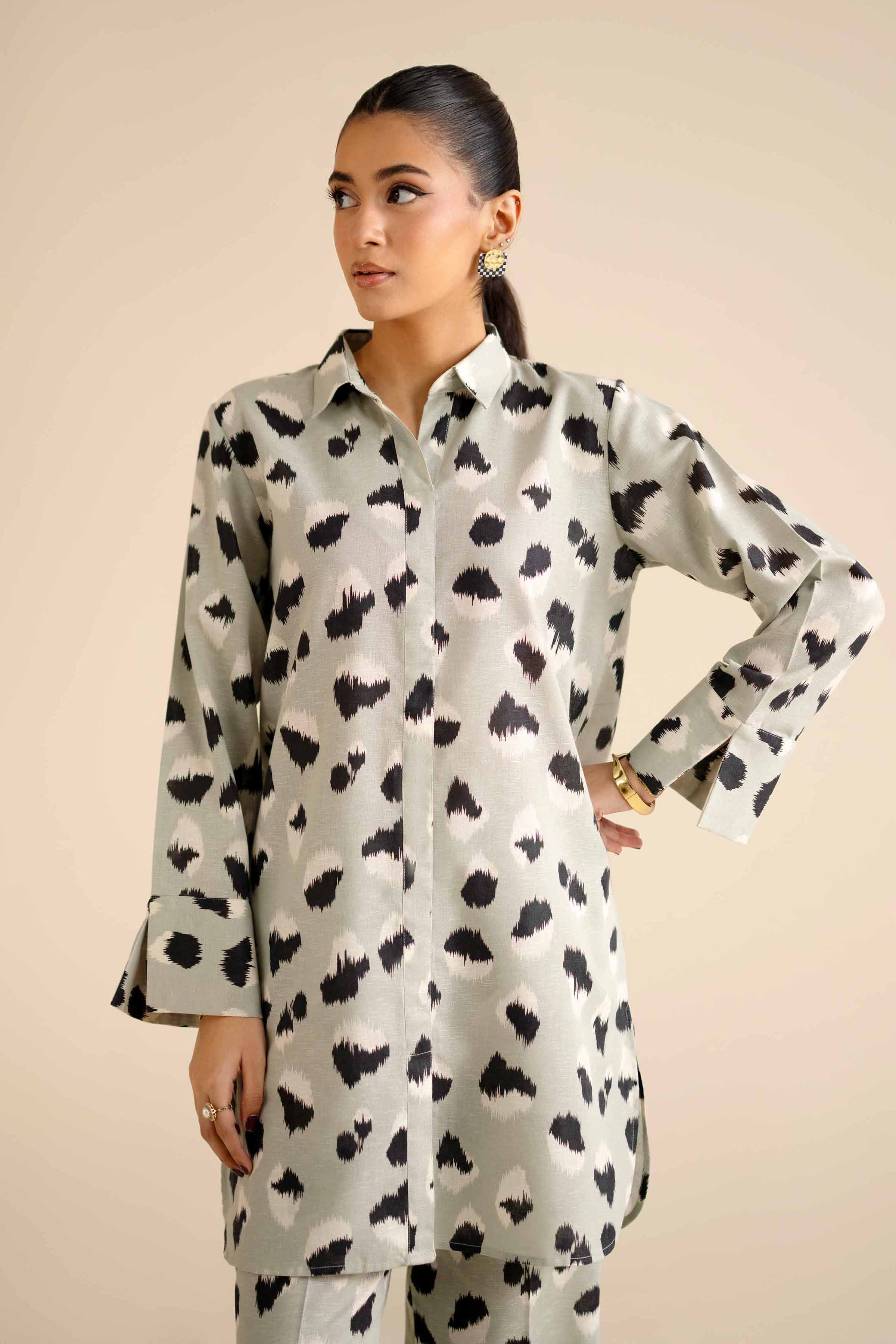 NishatUK - Green Printed Karandi 2-piece ready to wear Dress