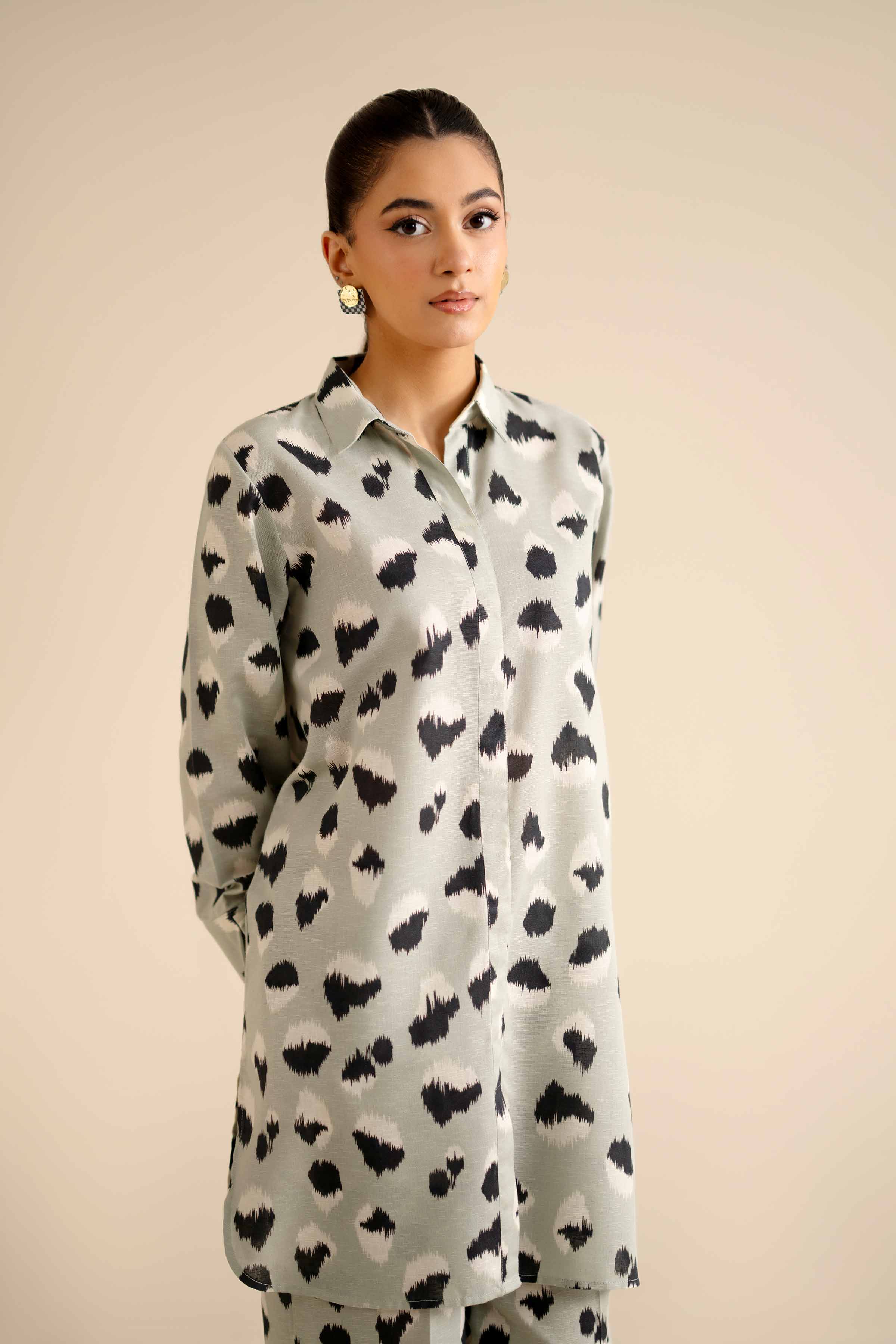 NishatUK - Green Printed Karandi 2-piece ready to wear Dress