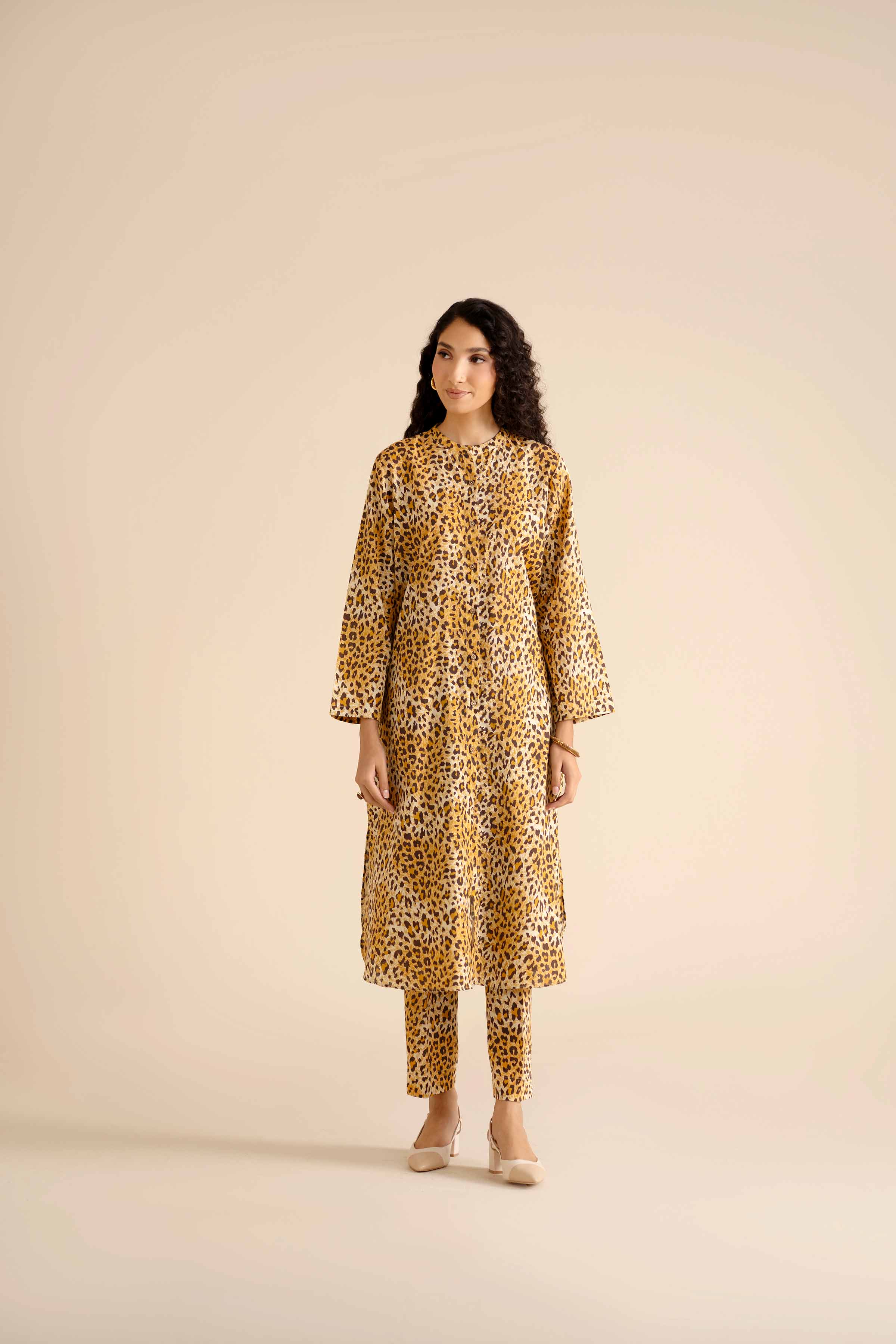 NishatUK - Brown Printed Karandi 2-piece ready to wear Dress