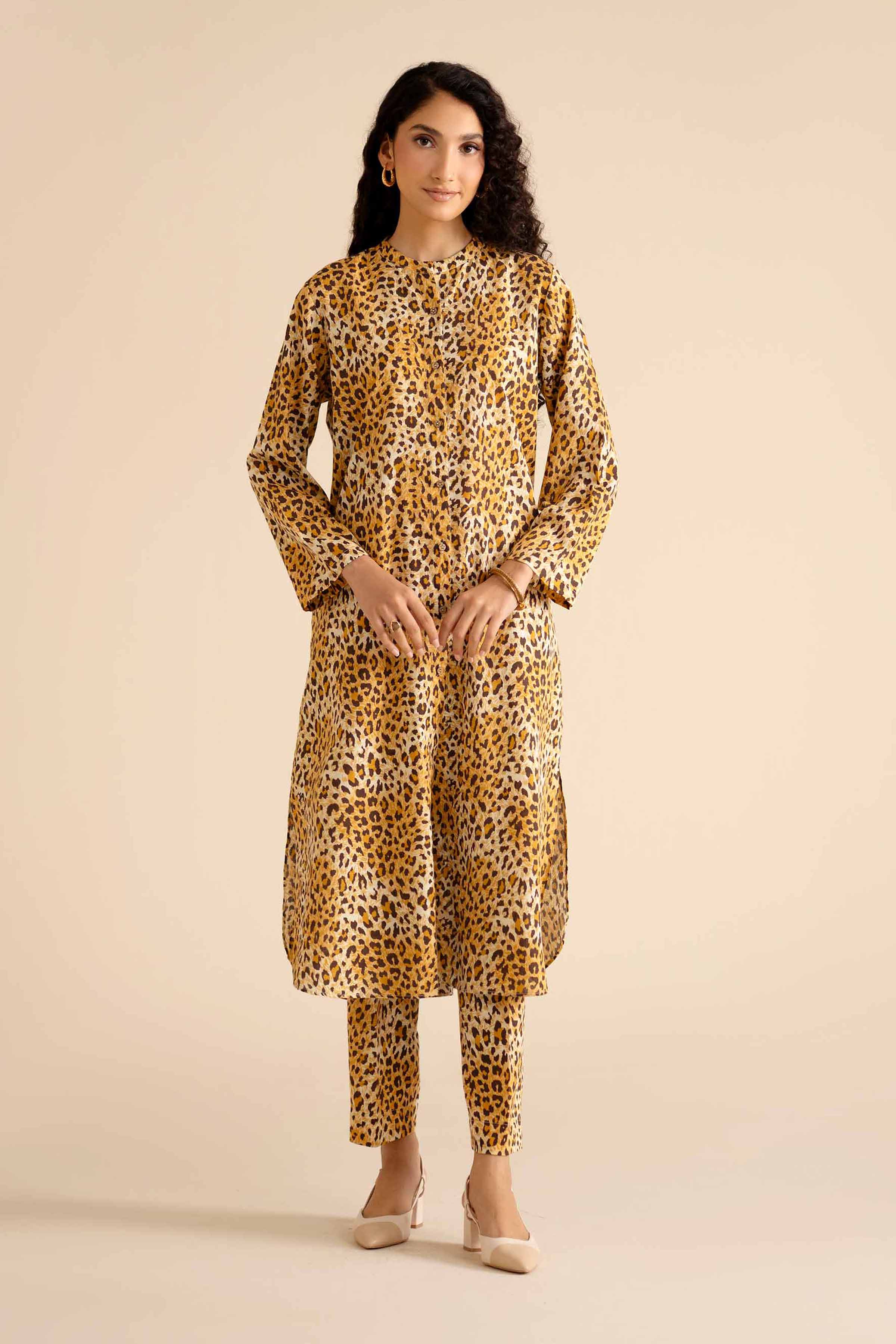NishatUK - Brown Printed Karandi 2-piece ready to wear Dress