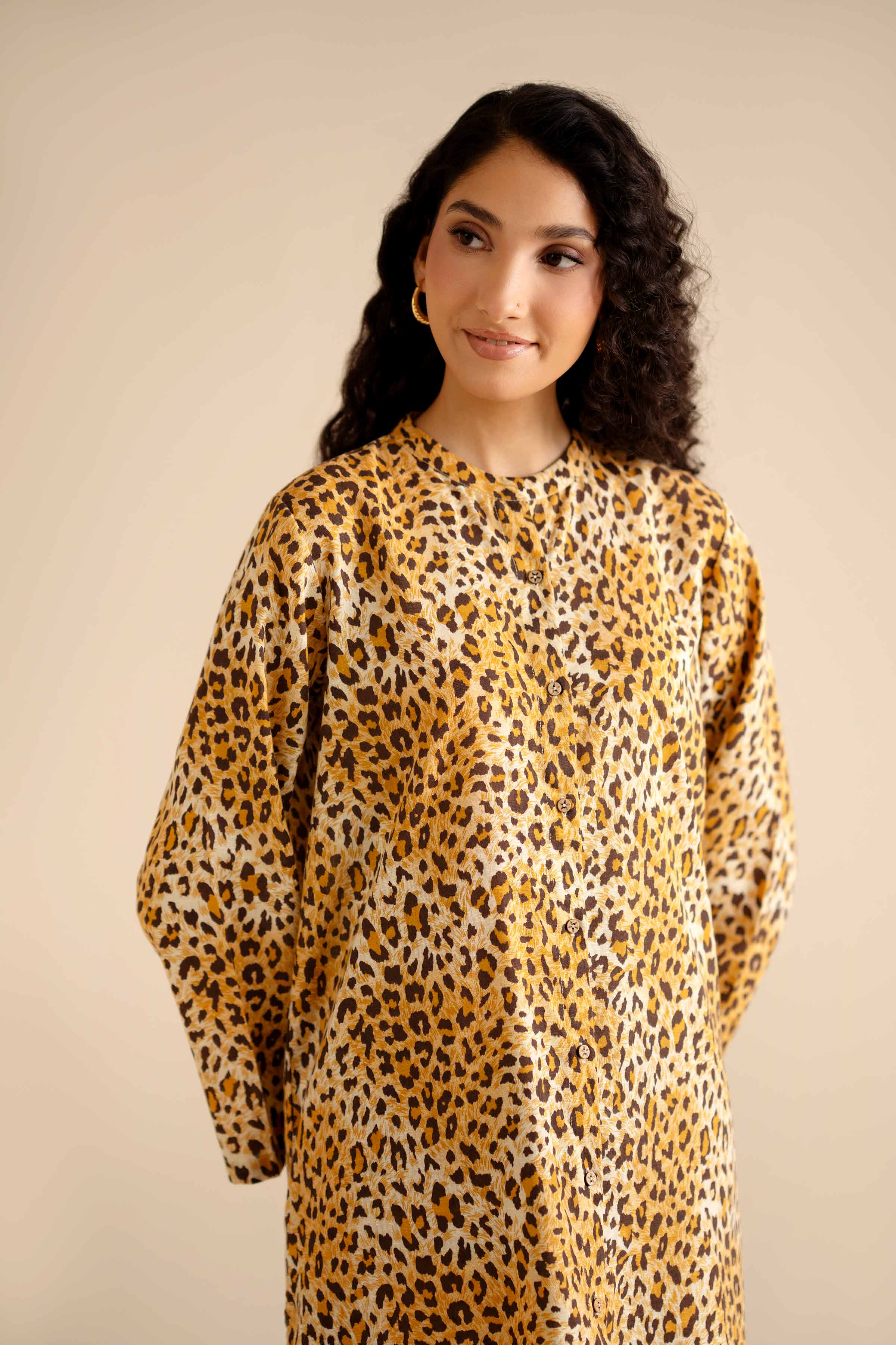 NishatUK - Brown Printed Karandi 2-piece ready to wear Dress
