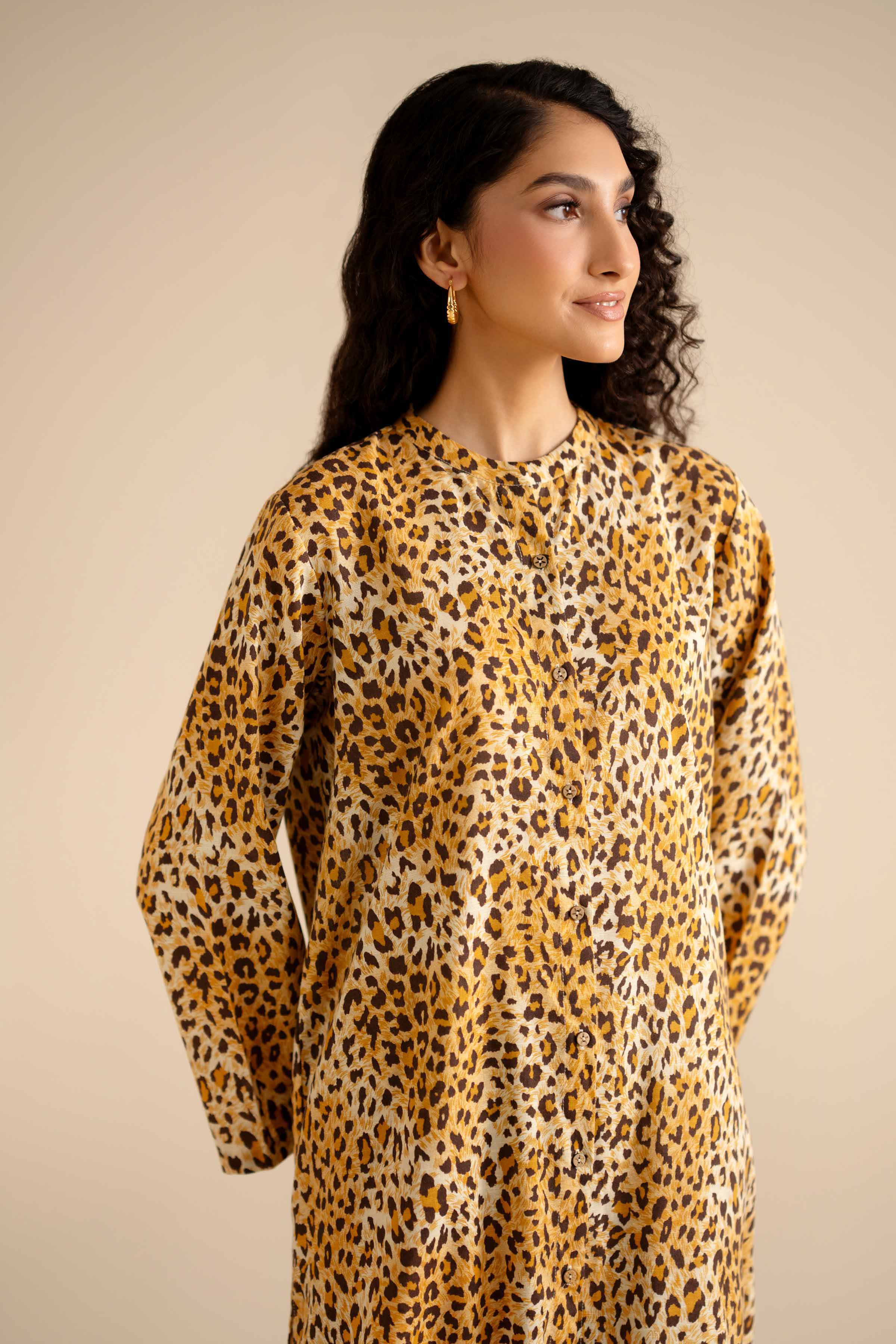 NishatUK - Brown Printed Karandi 2-piece ready to wear Dress