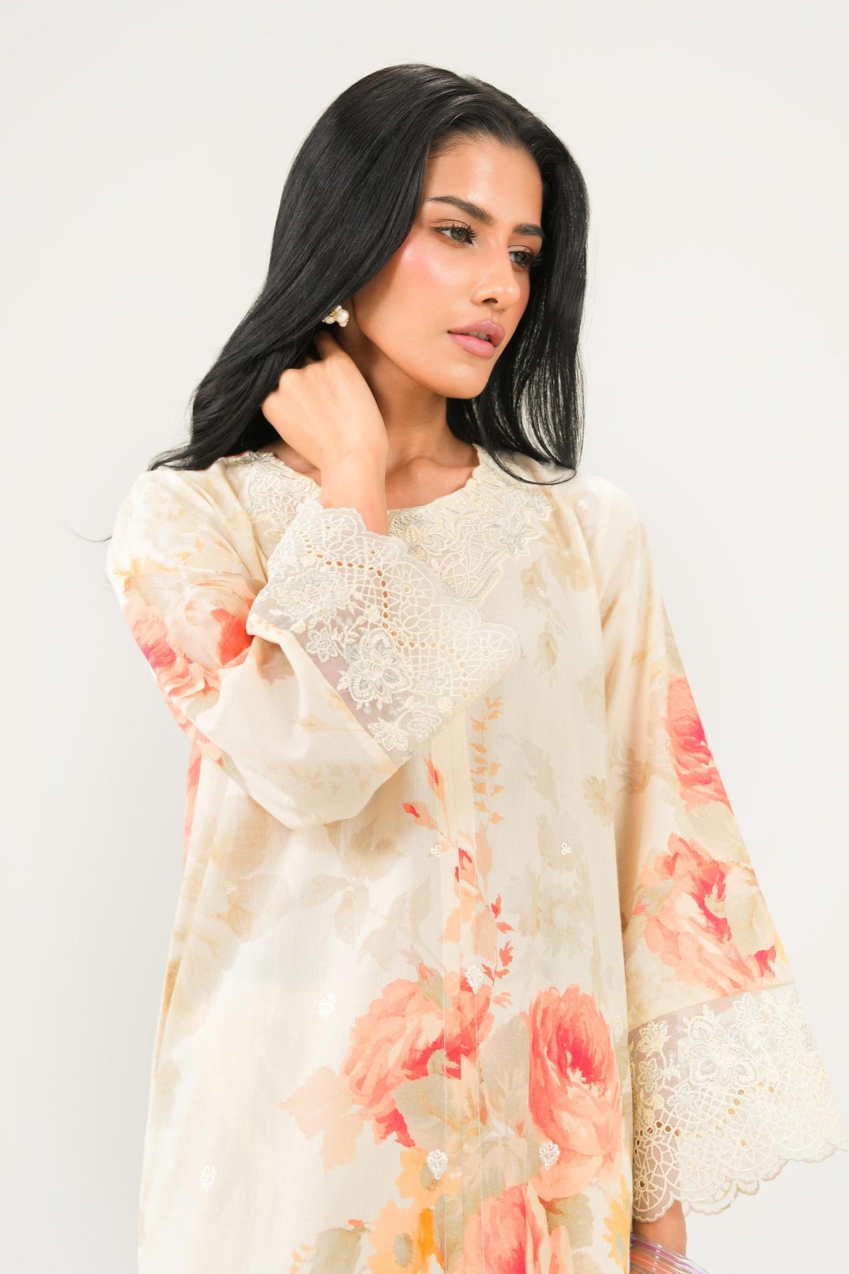 Nishat UK - Yellow Embroidered Gold Slub 2 Pieces ready to wear