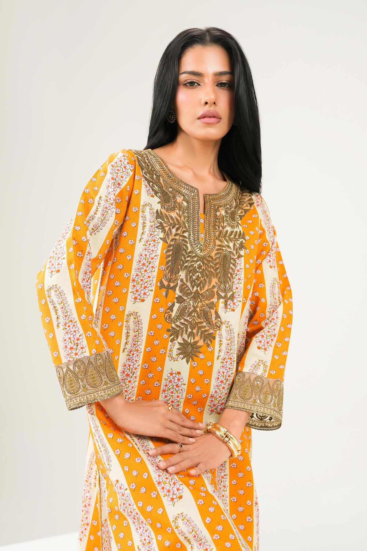 Nishat UK - Yellow Embroidered Tropical 2 Pieces ready to wear