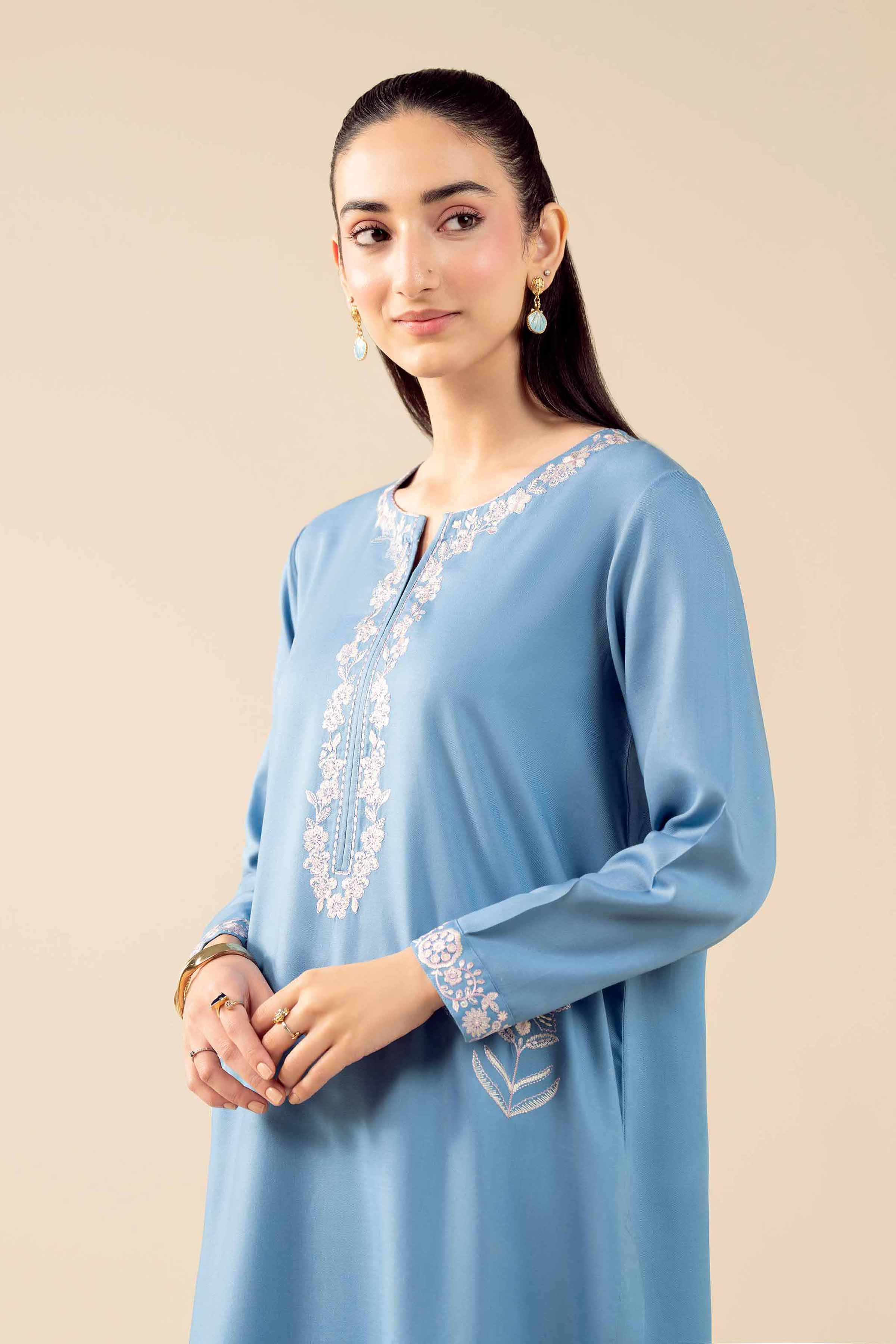 NishatUK - Blue Embroidered Marina 2-piece ready to wear Dress