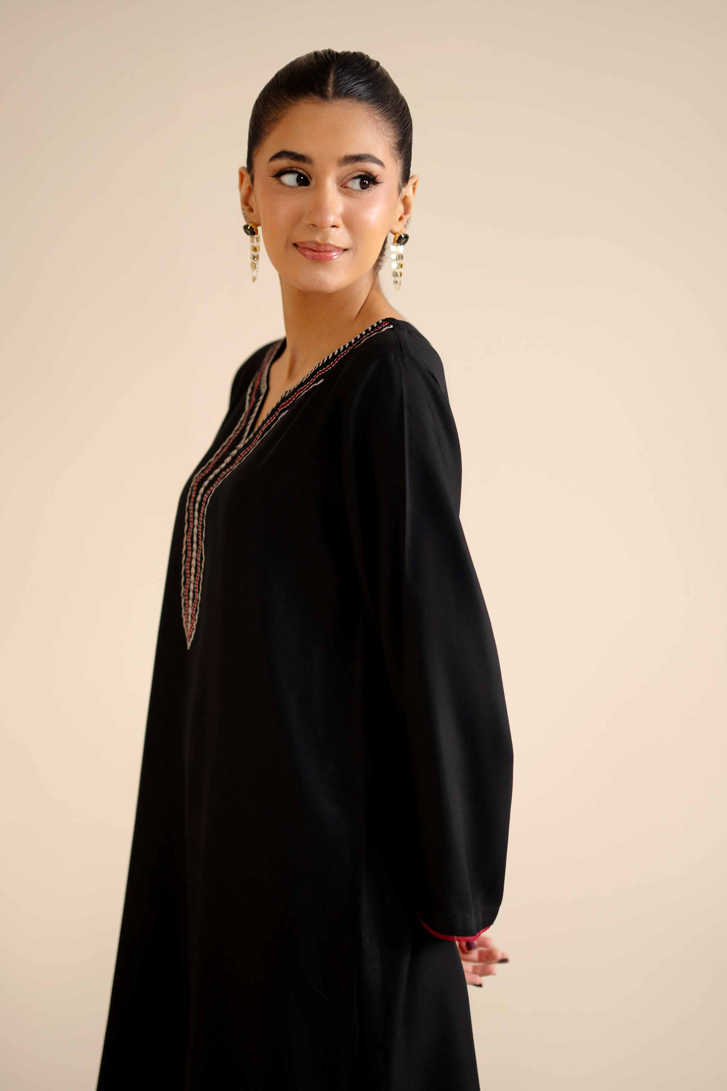 NishatUK - Black Embroidered Marina 2-piece ready to wear Dress