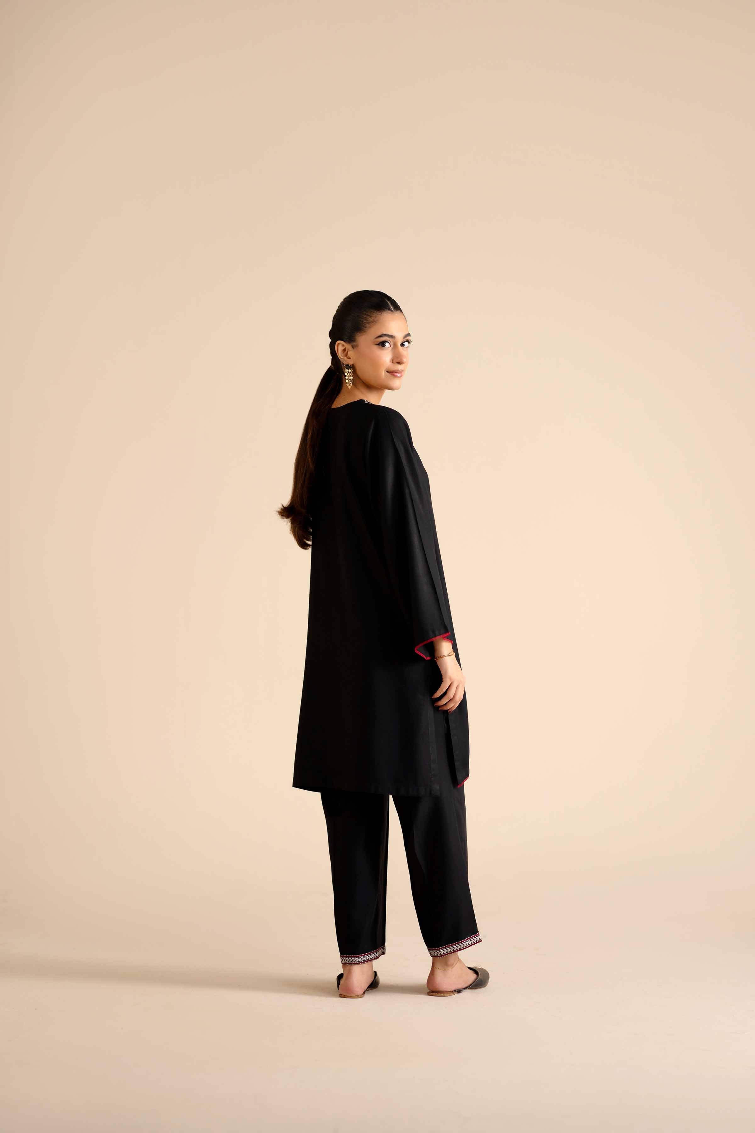 NishatUK - Black Embroidered Marina 2-piece ready to wear Dress