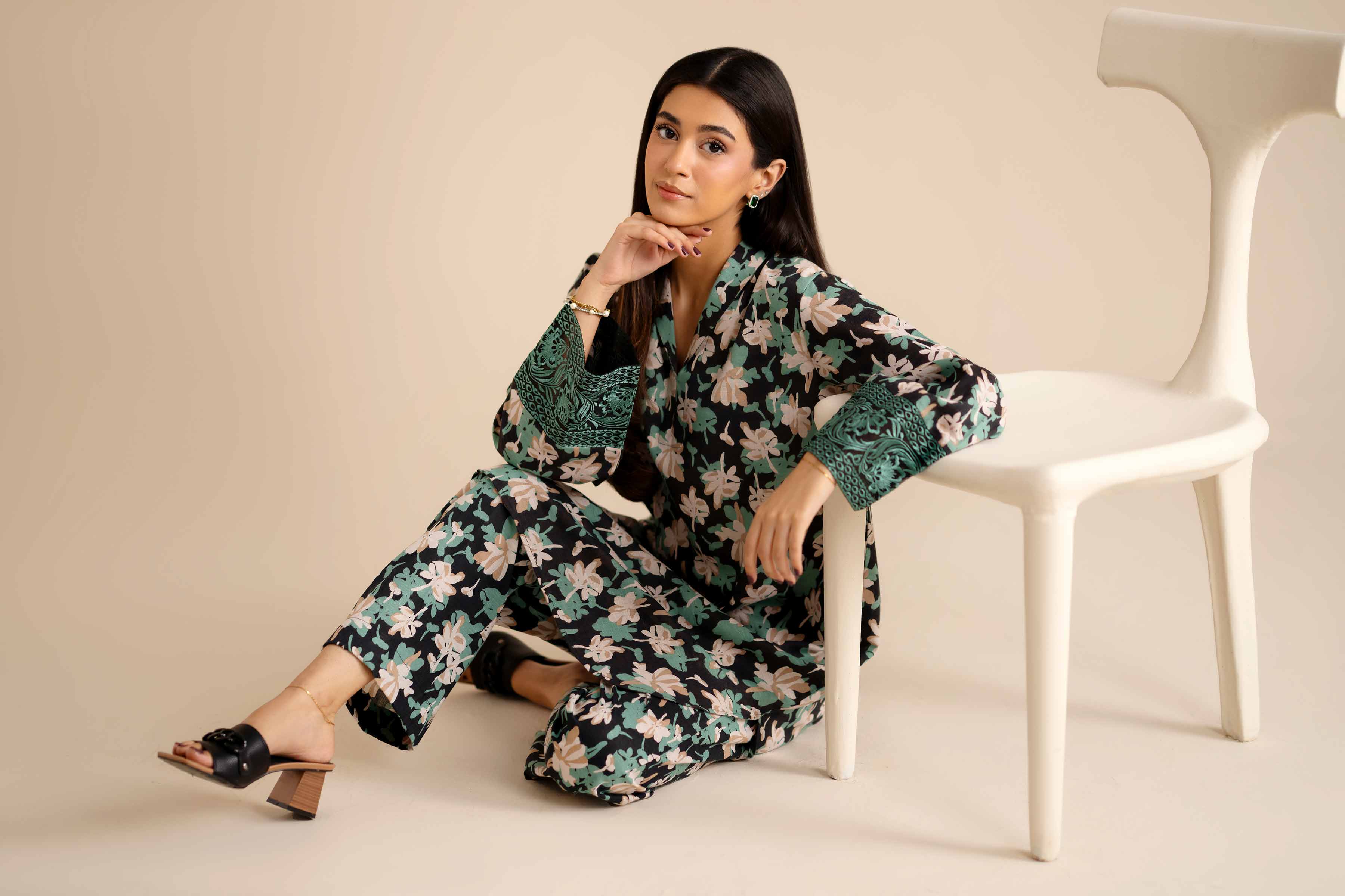 NishatUK - Multi Embroidered Karandi 2-piece ready to wear Dress