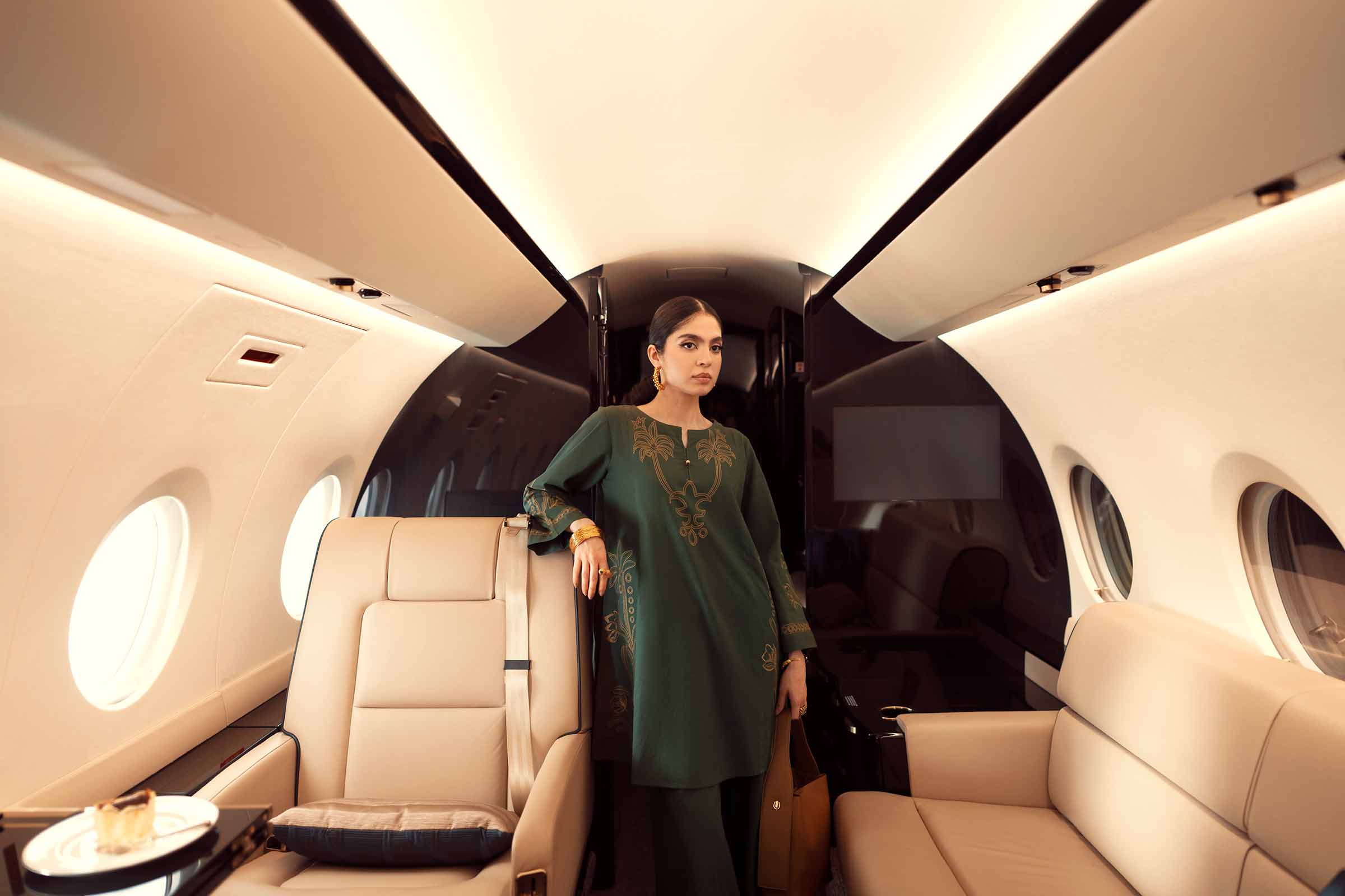 NishatUK - Green Embroidered Cotton 2-piece ready to wear Dress