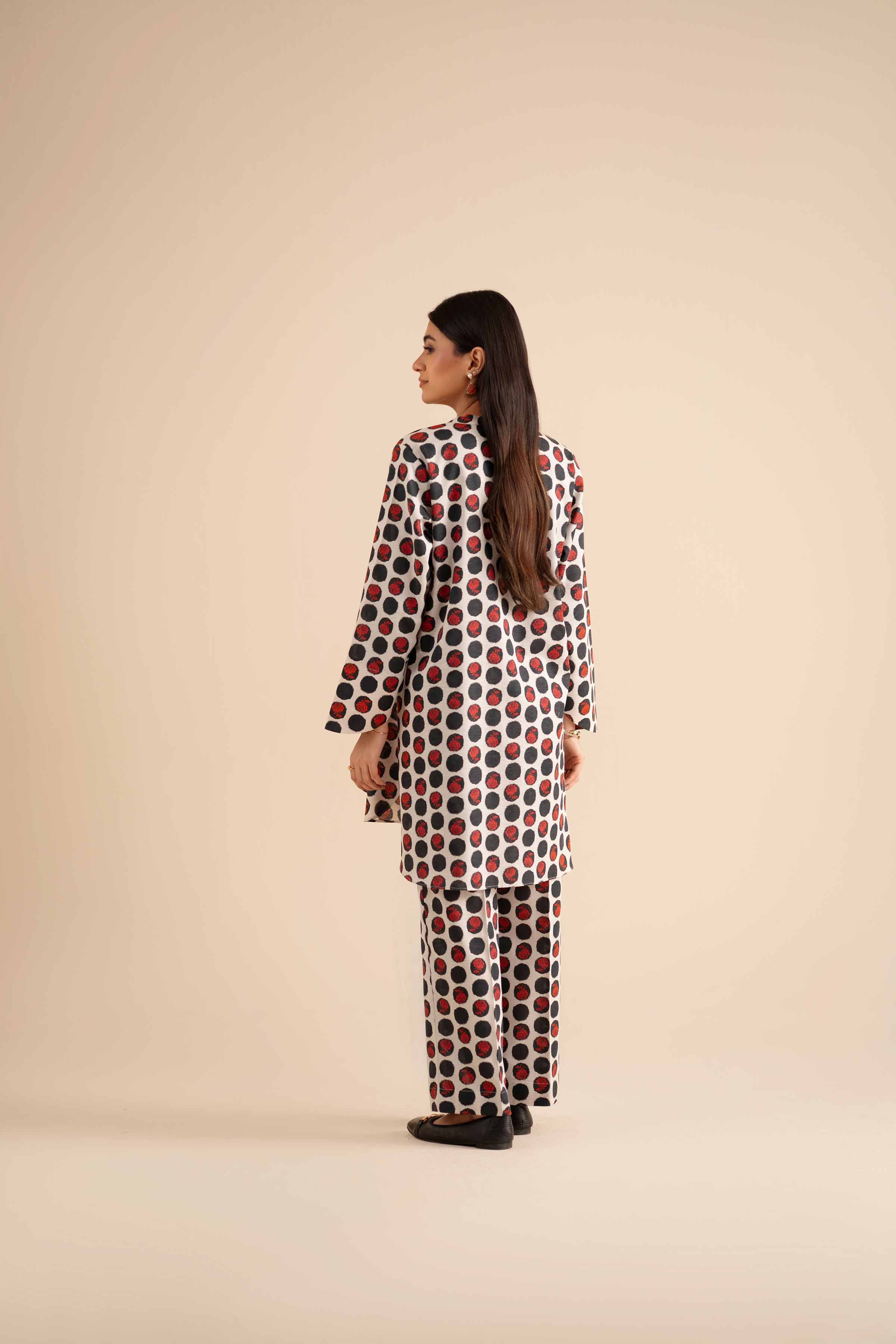 NishatUK - Off White Printed Karandi 2-piece ready to wear Dress