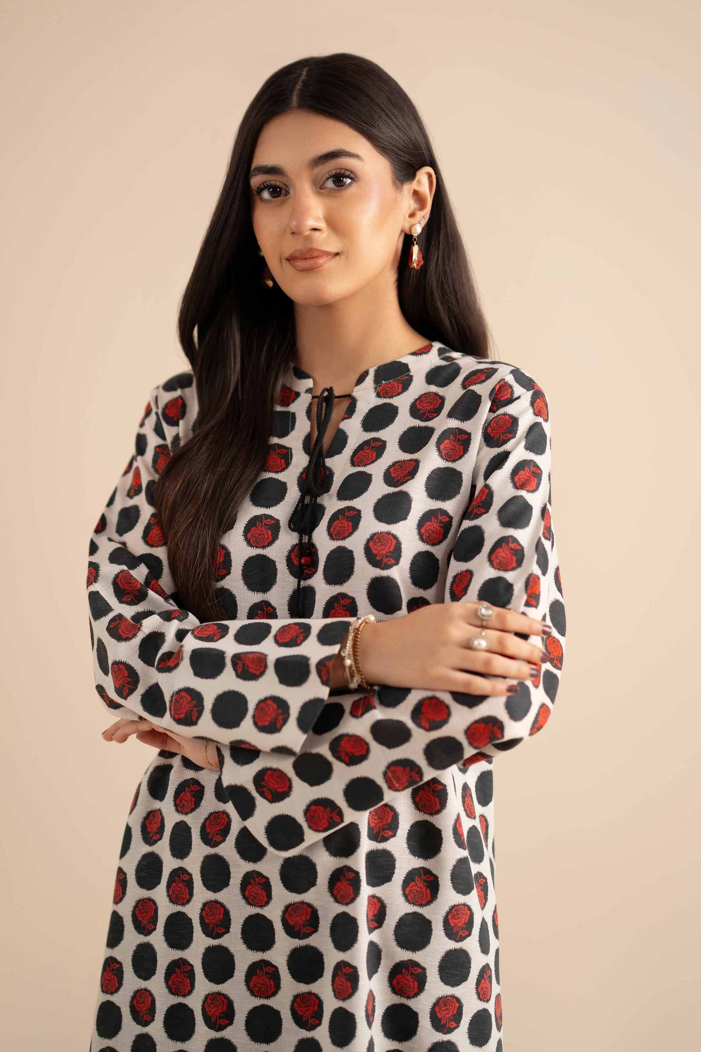 NishatUK - Off White Printed Karandi 2-piece ready to wear Dress