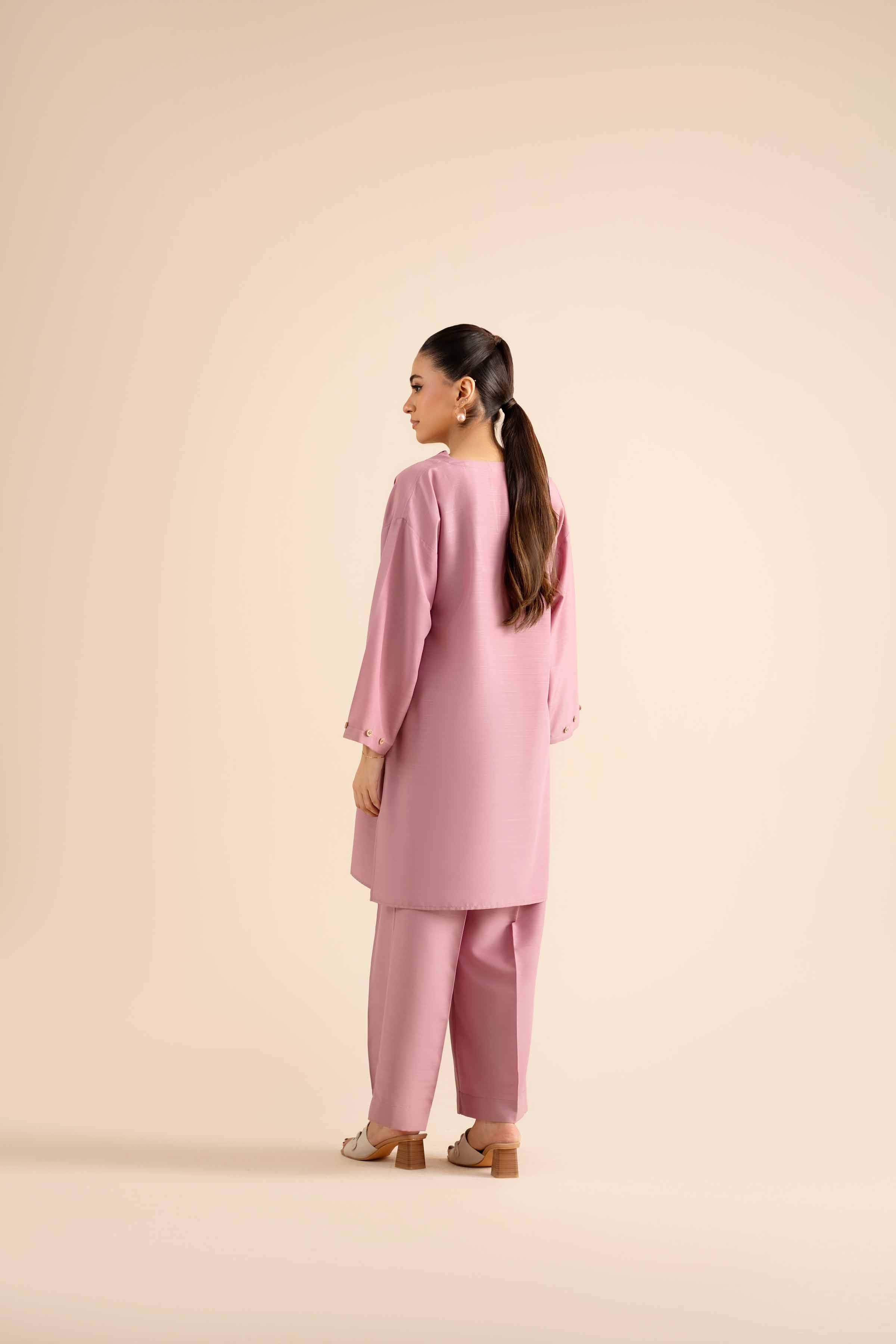 NishatUK - Pink Solids Silk 2-piece ready to wear Dress
