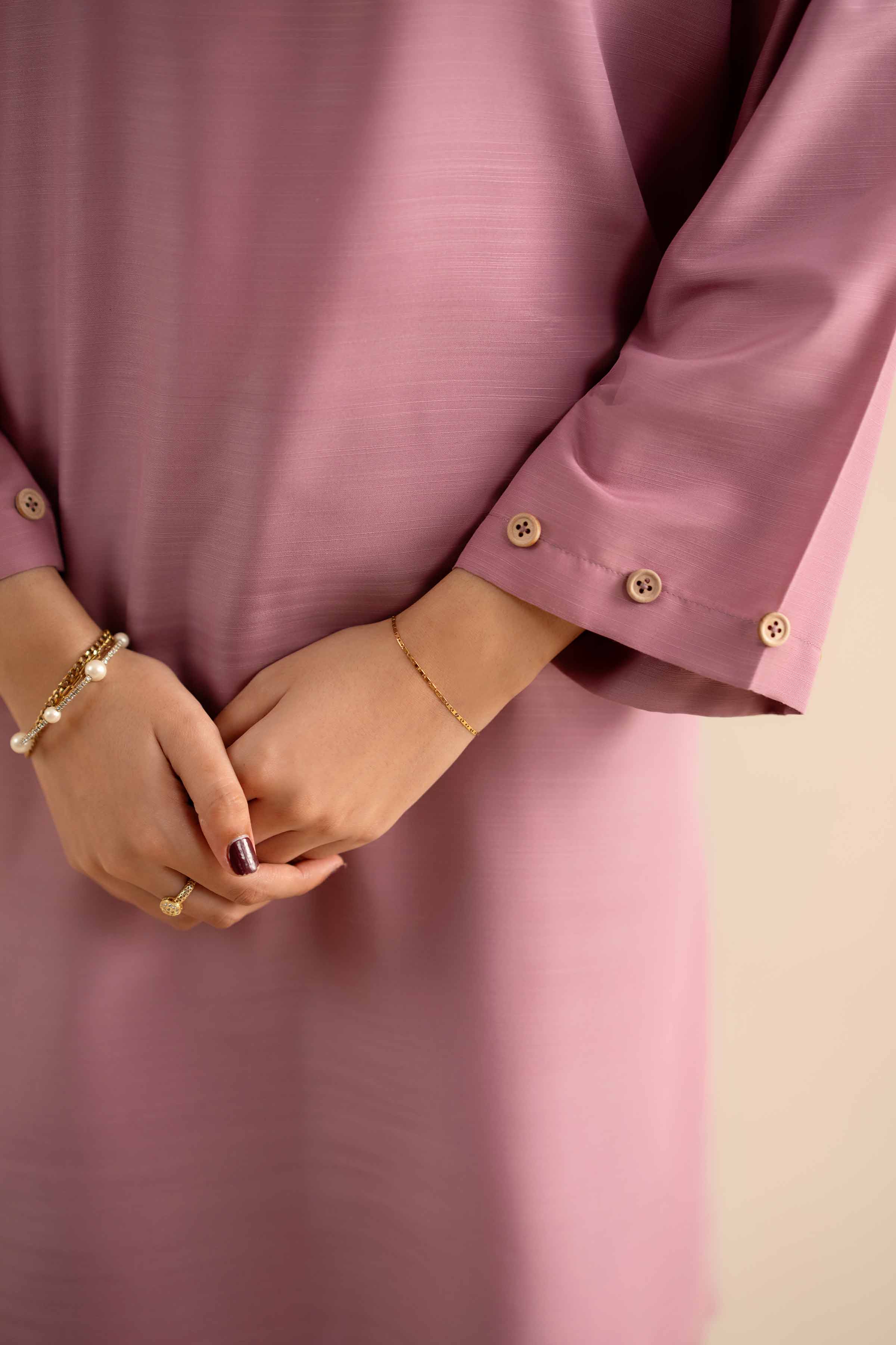 NishatUK - Pink Solids Silk 2-piece ready to wear Dress