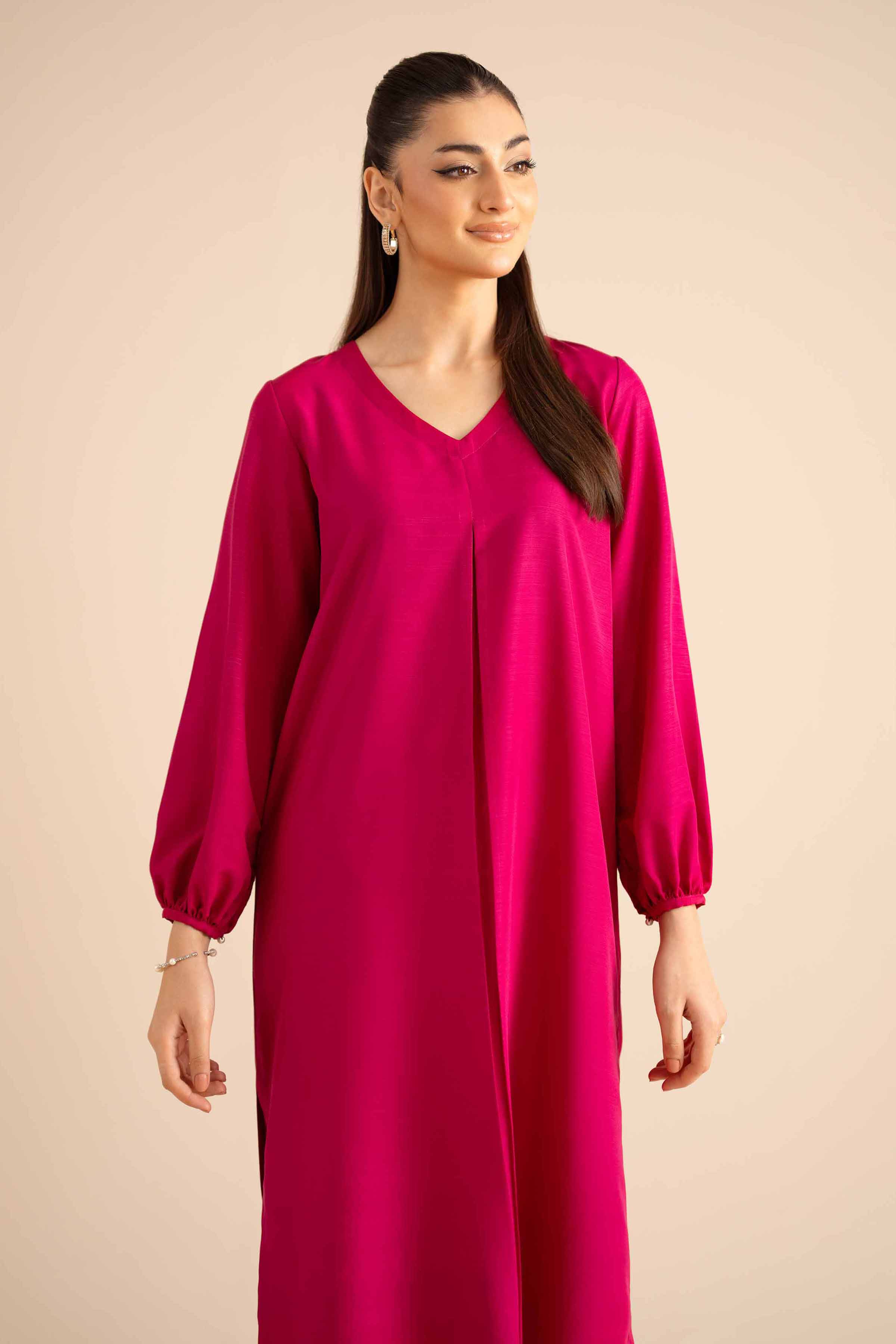 NishatUK - Pink Solids Silk 2-piece ready to wear Dress