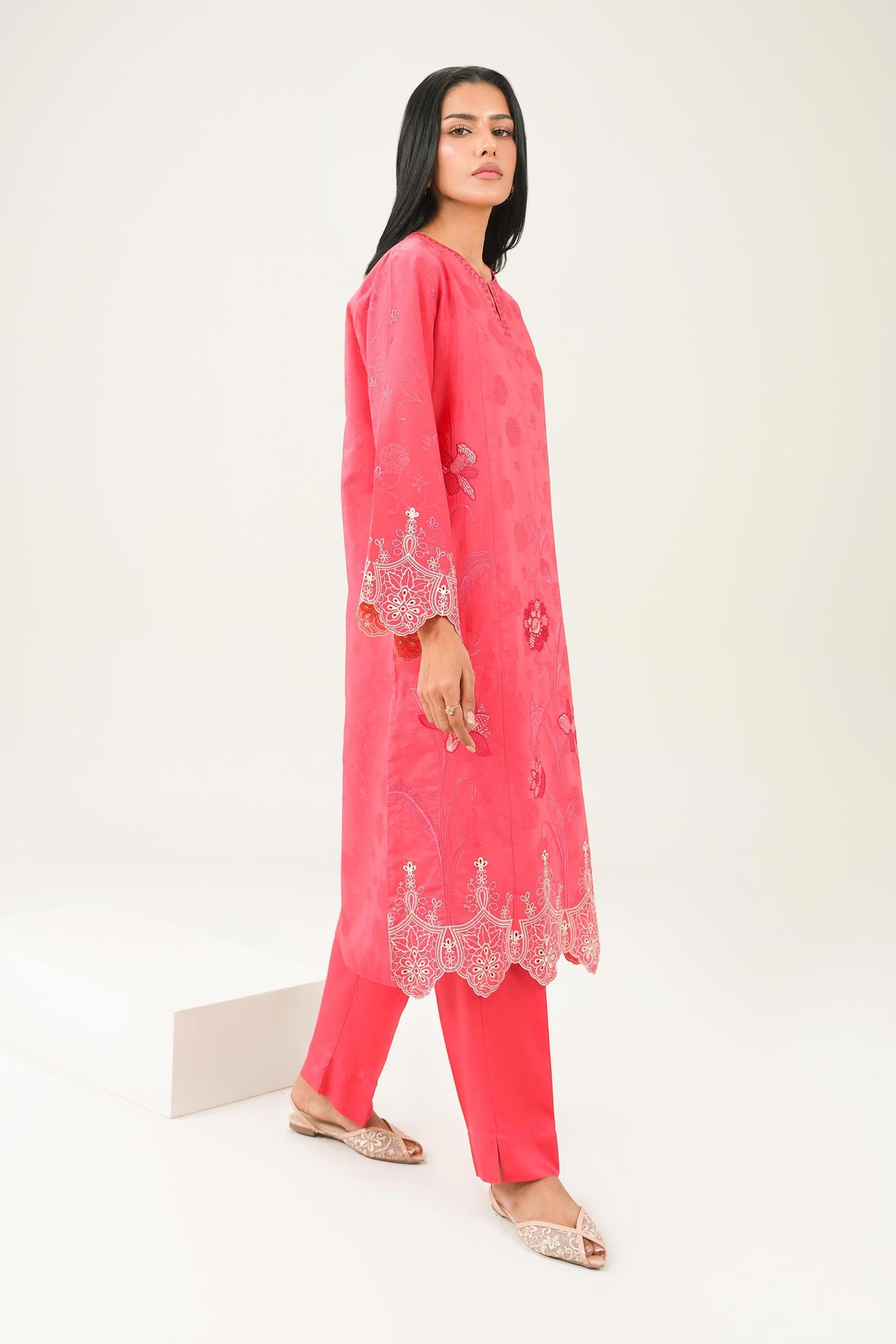 Nishat UK - Pink Embroidered Jacquard 2 Pieces ready to wear