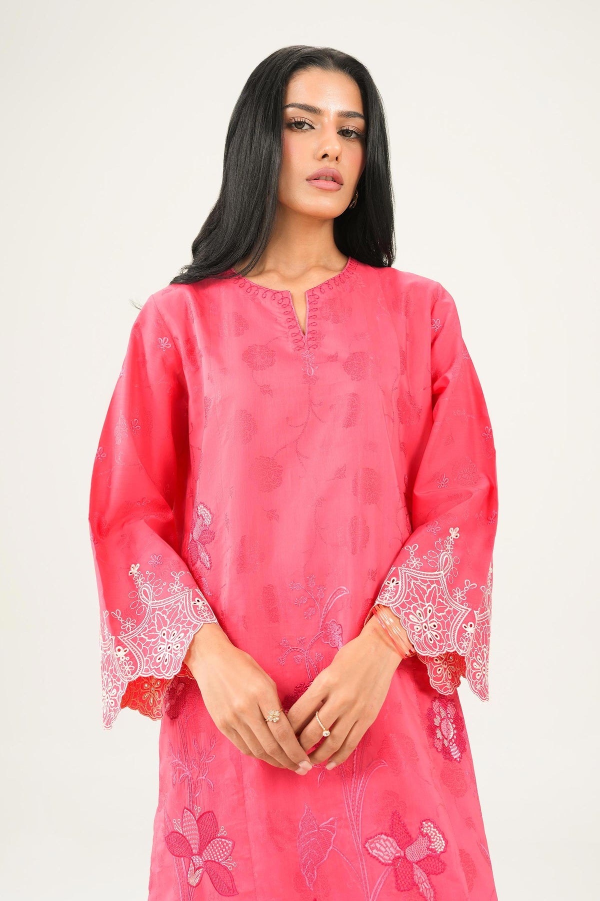Nishat UK - Pink Embroidered Jacquard 2 Pieces ready to wear