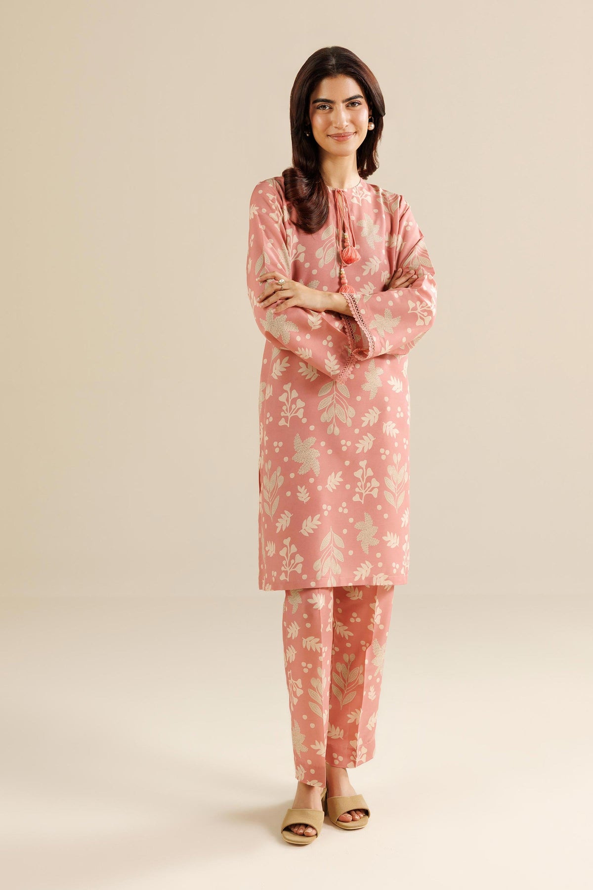 Nishat UK - Pink Printed Swiss Lawn 2 Pieces ready to wear