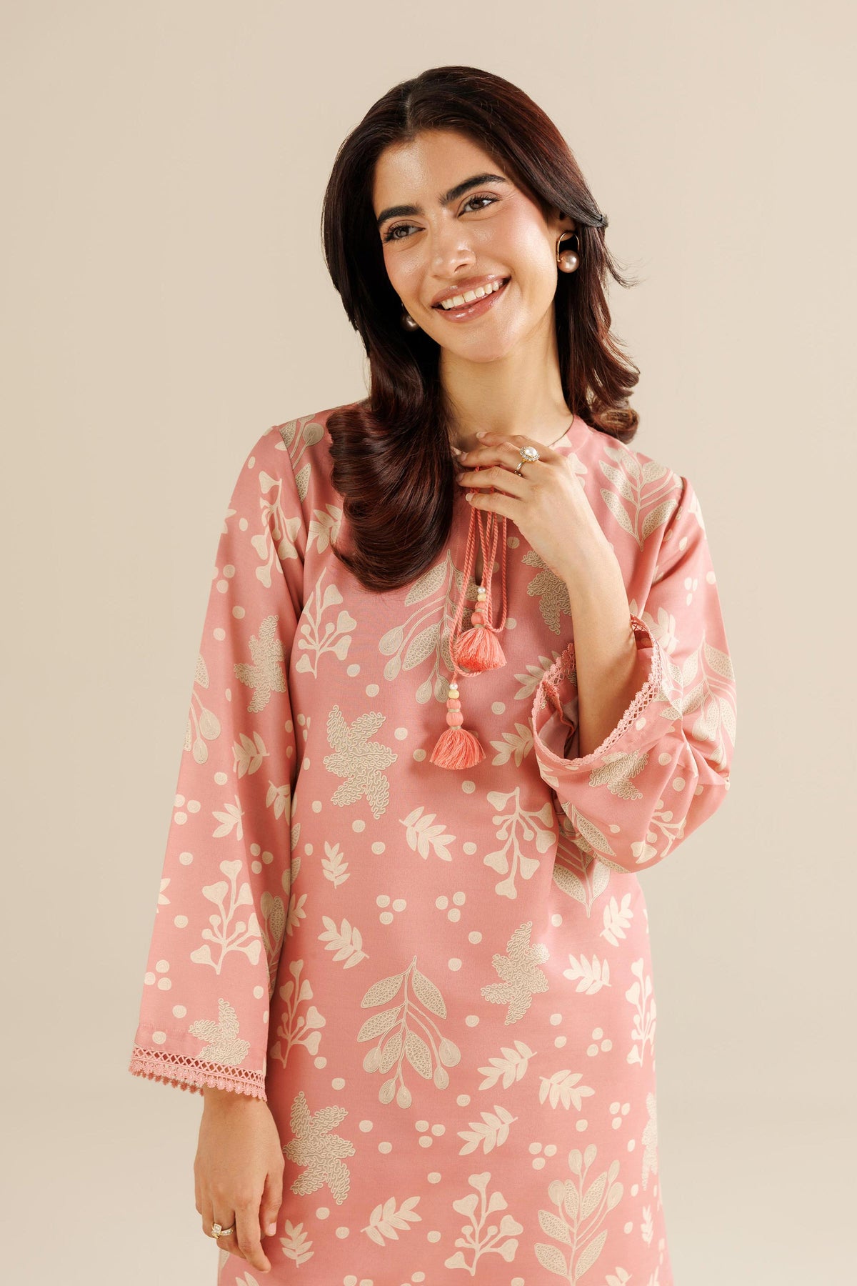 Nishat UK - Pink Printed Swiss Lawn 2 Pieces ready to wear