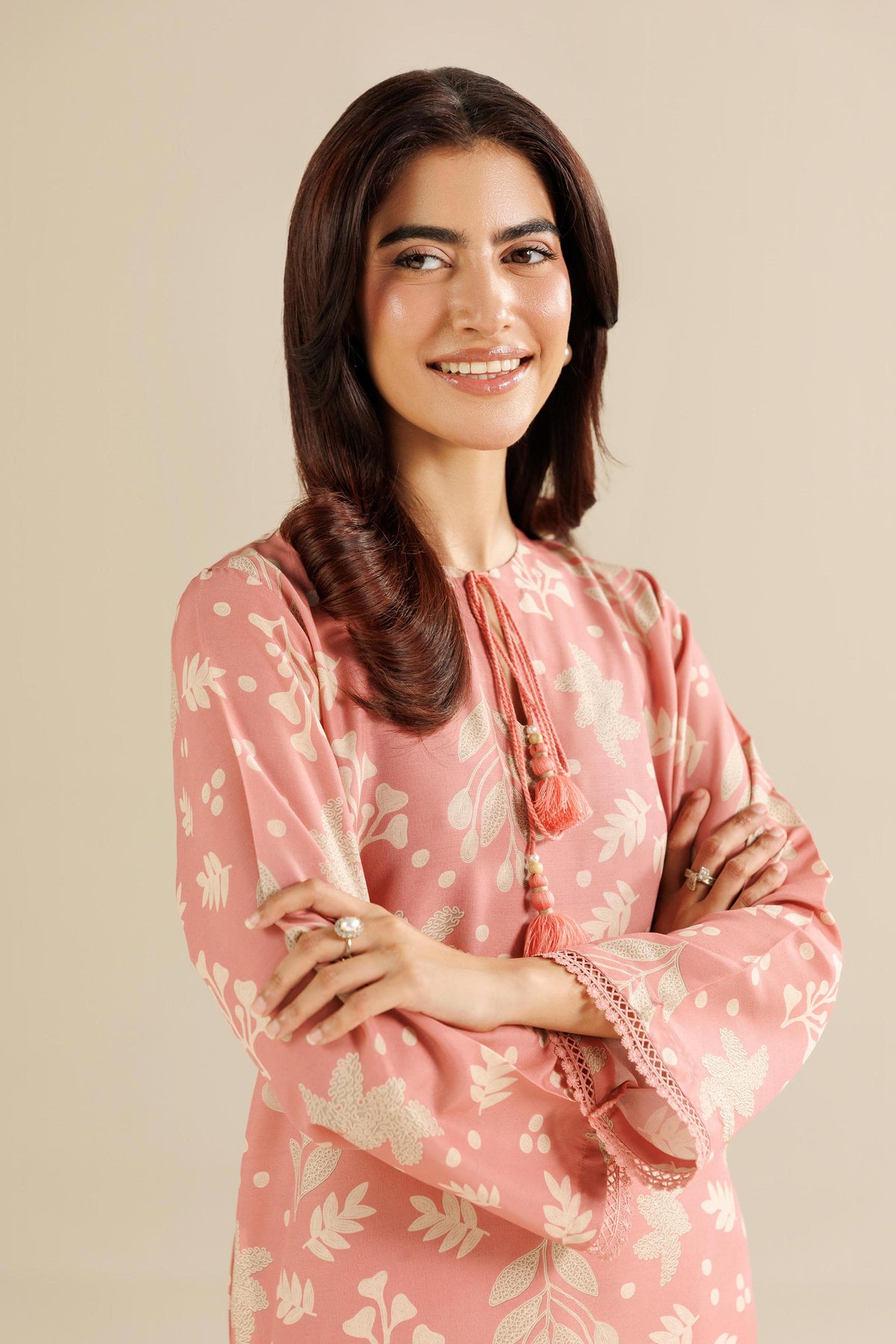 Nishat UK - Pink Printed Swiss Lawn 2 Pieces ready to wear