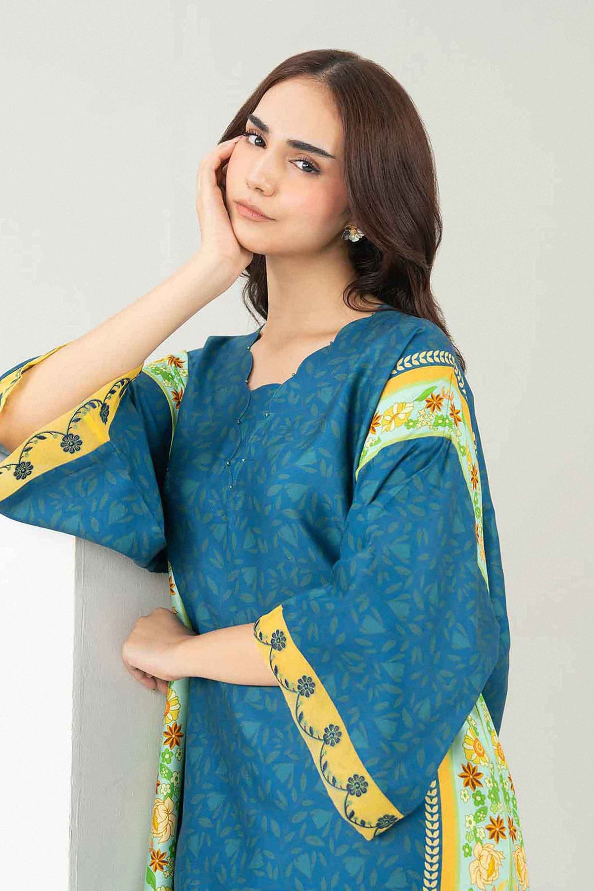 Nishat UK - Blue Embroidered Twill 2 Pieces ready to wear Dress