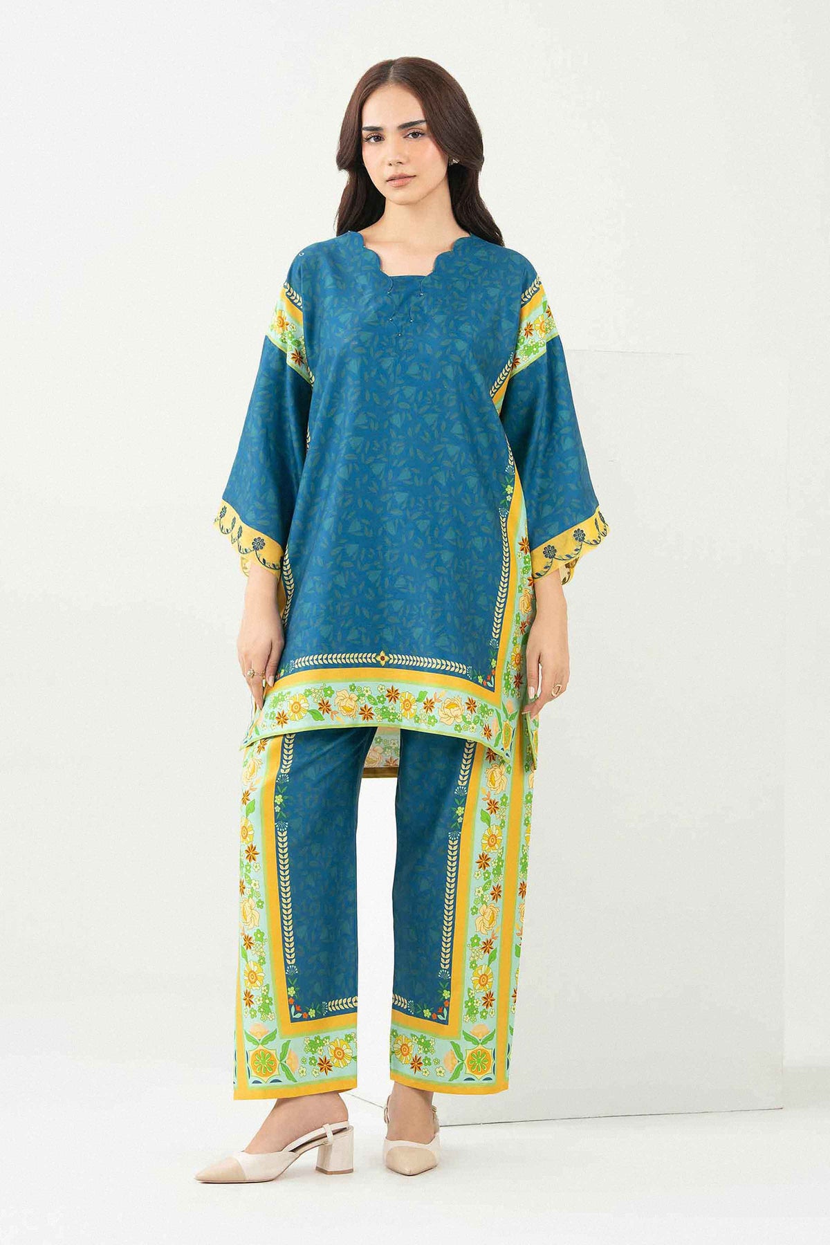 Nishat UK - Blue Embroidered Twill 2 Pieces ready to wear Dress
