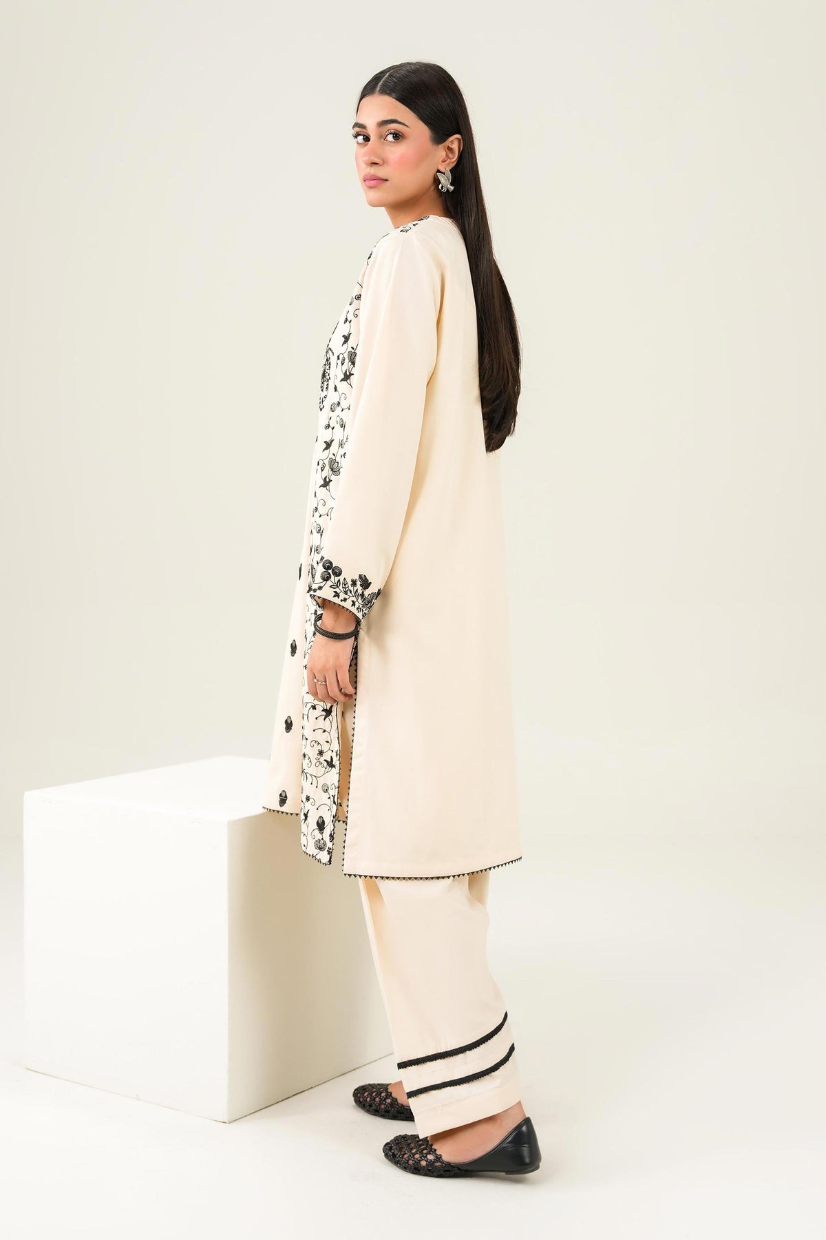 Nishat UK - Beige Embroidered Viscose 2 Pieces ready to wear