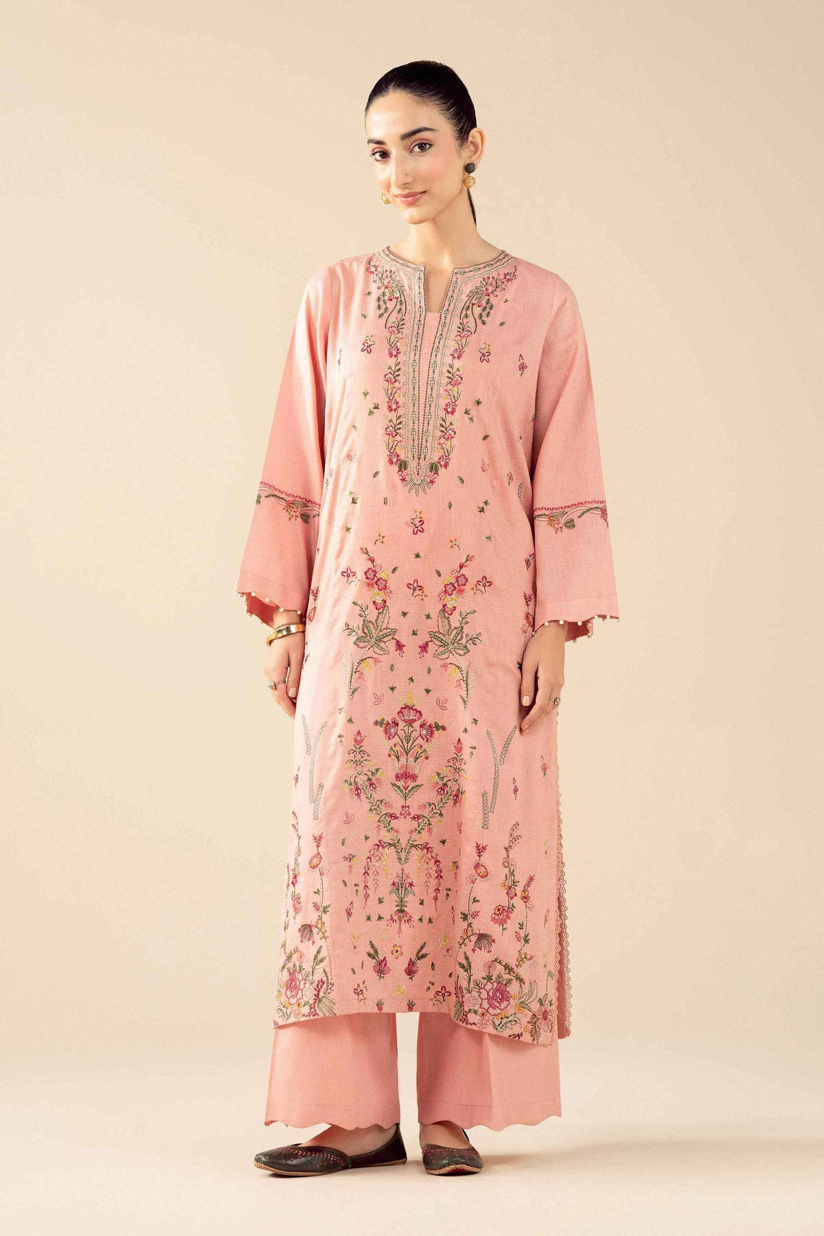Nishat UK - Pink Embroidered Dobby 2 Pieces ready to wear Dress