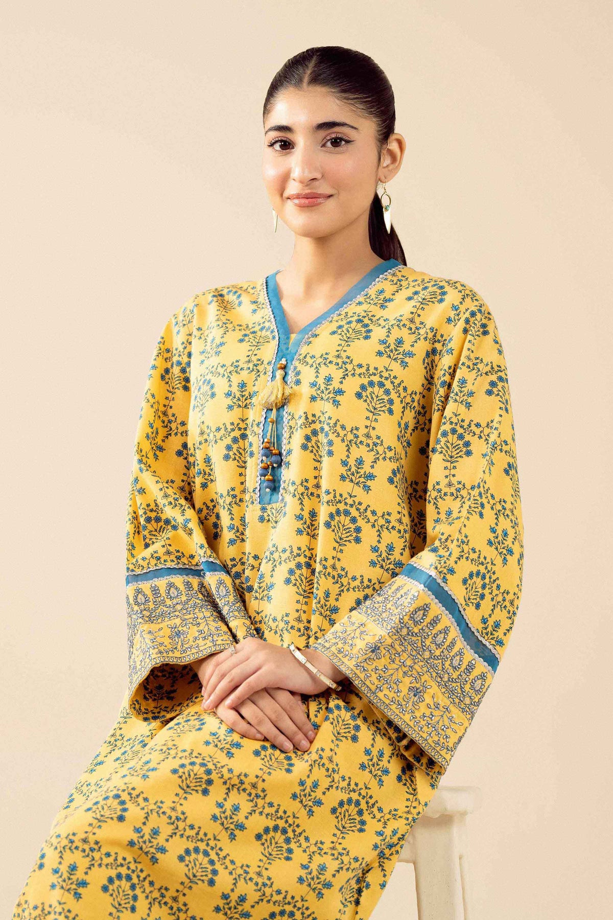 Nishat UK - Yellow Embroidered Karandi 3 Pieces ready to wear