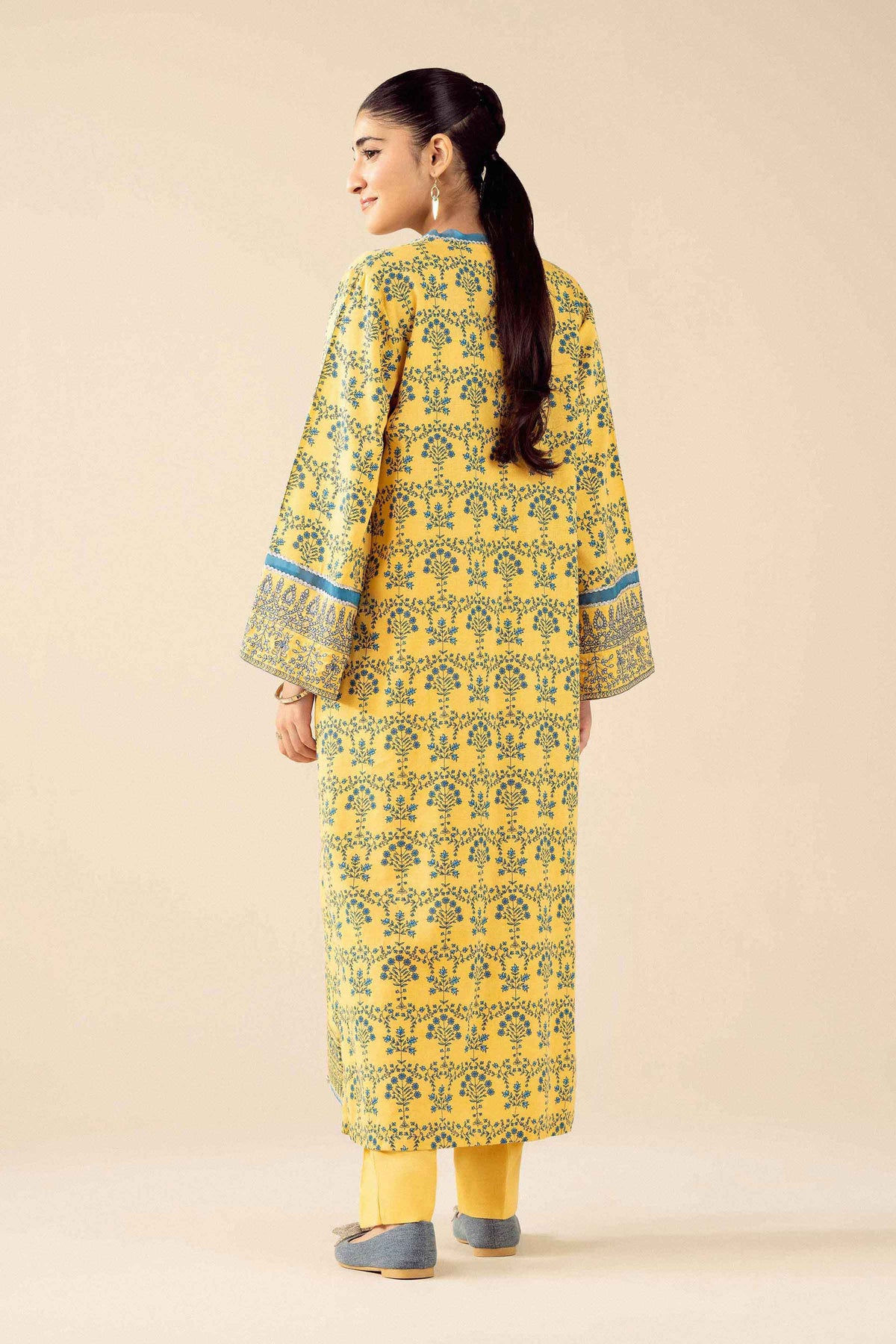 Nishat UK - Yellow Embroidered Karandi 3 Pieces ready to wear