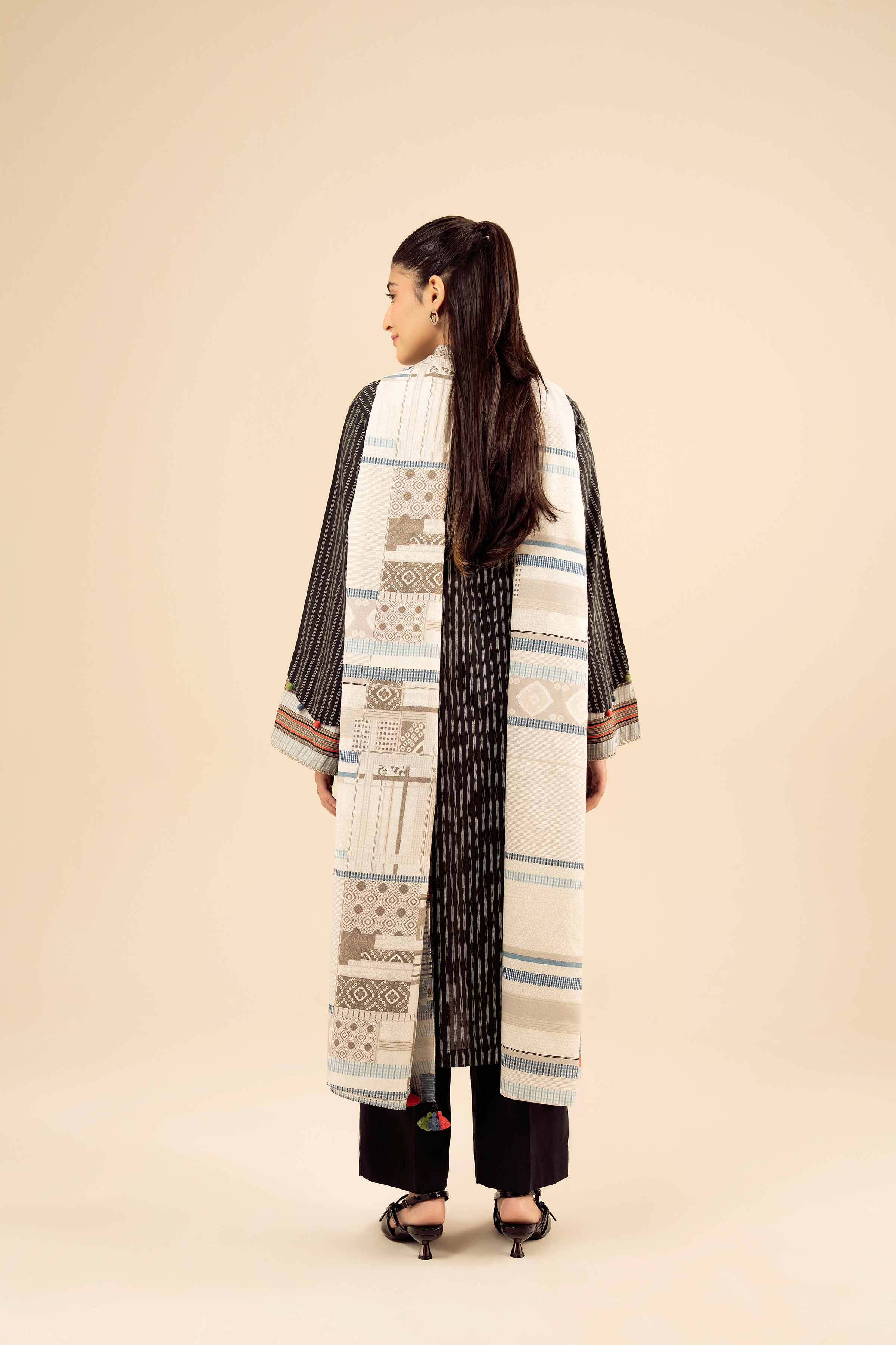 NishatUK - Off White Printed Tropical 3-piece ready to wear Suit
