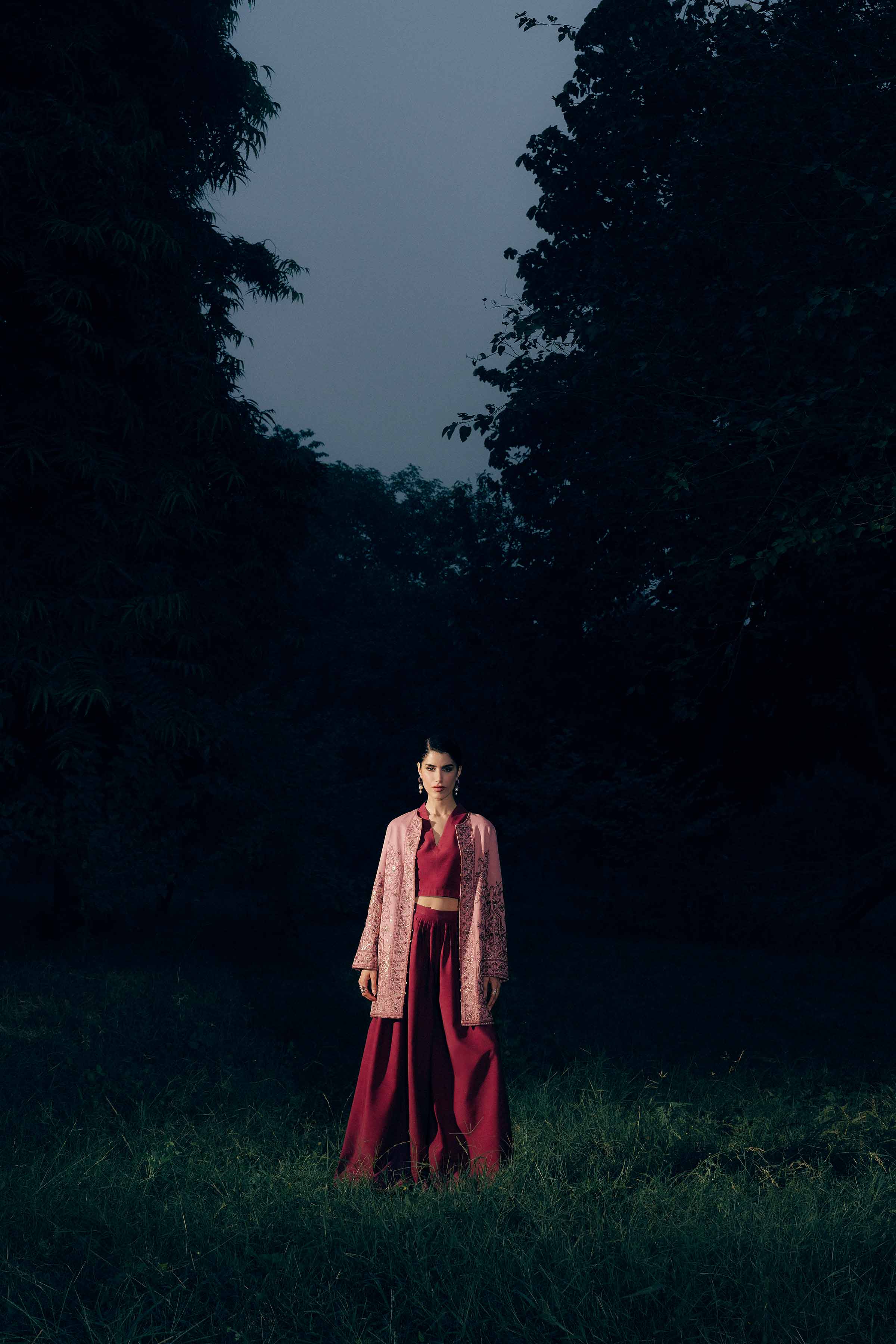 NishatUK - Pink Embroidered Karandi 1-piece ready to wear jacket