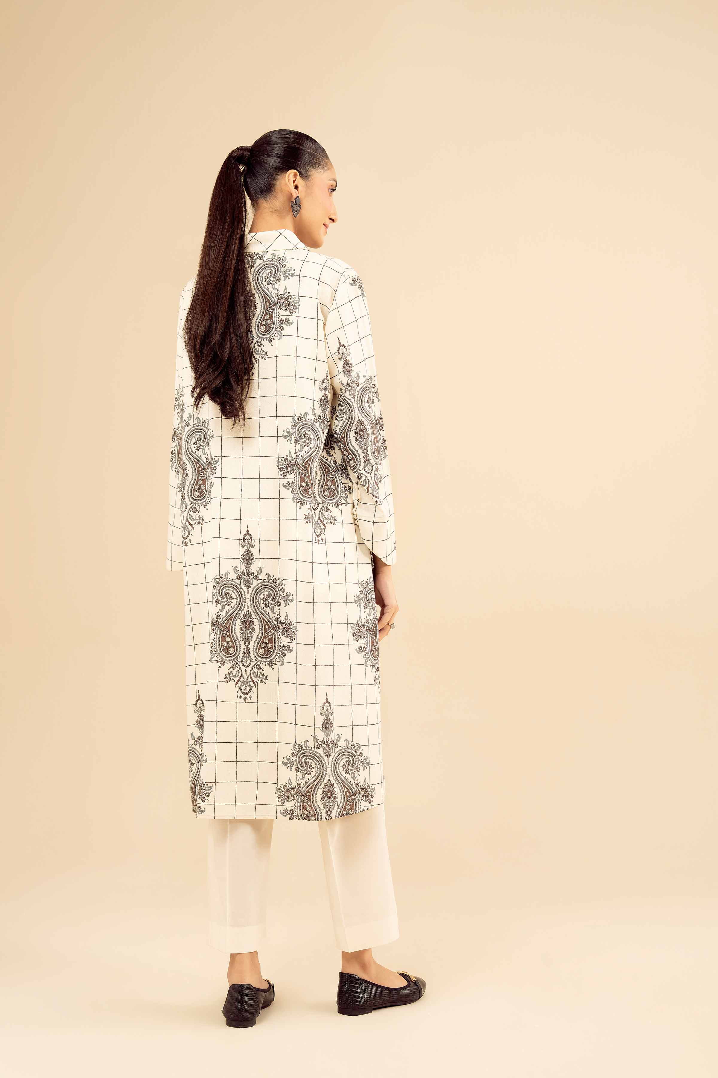 NishatUK - Off White Solids Karandi 1-piece ready to wear Shirt