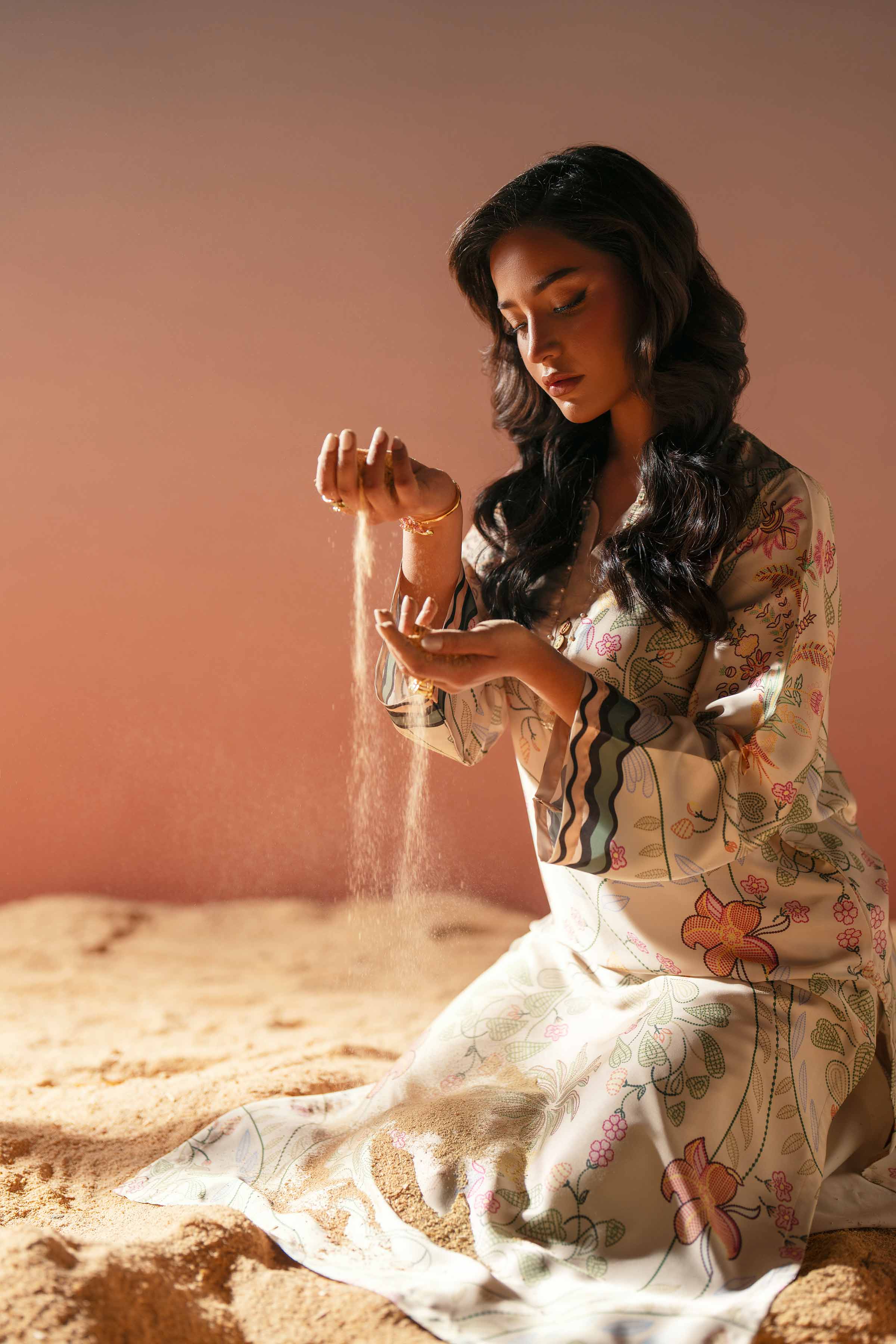 NishatUK - Yellow Printed Silk 1-piece ready to wear shirt