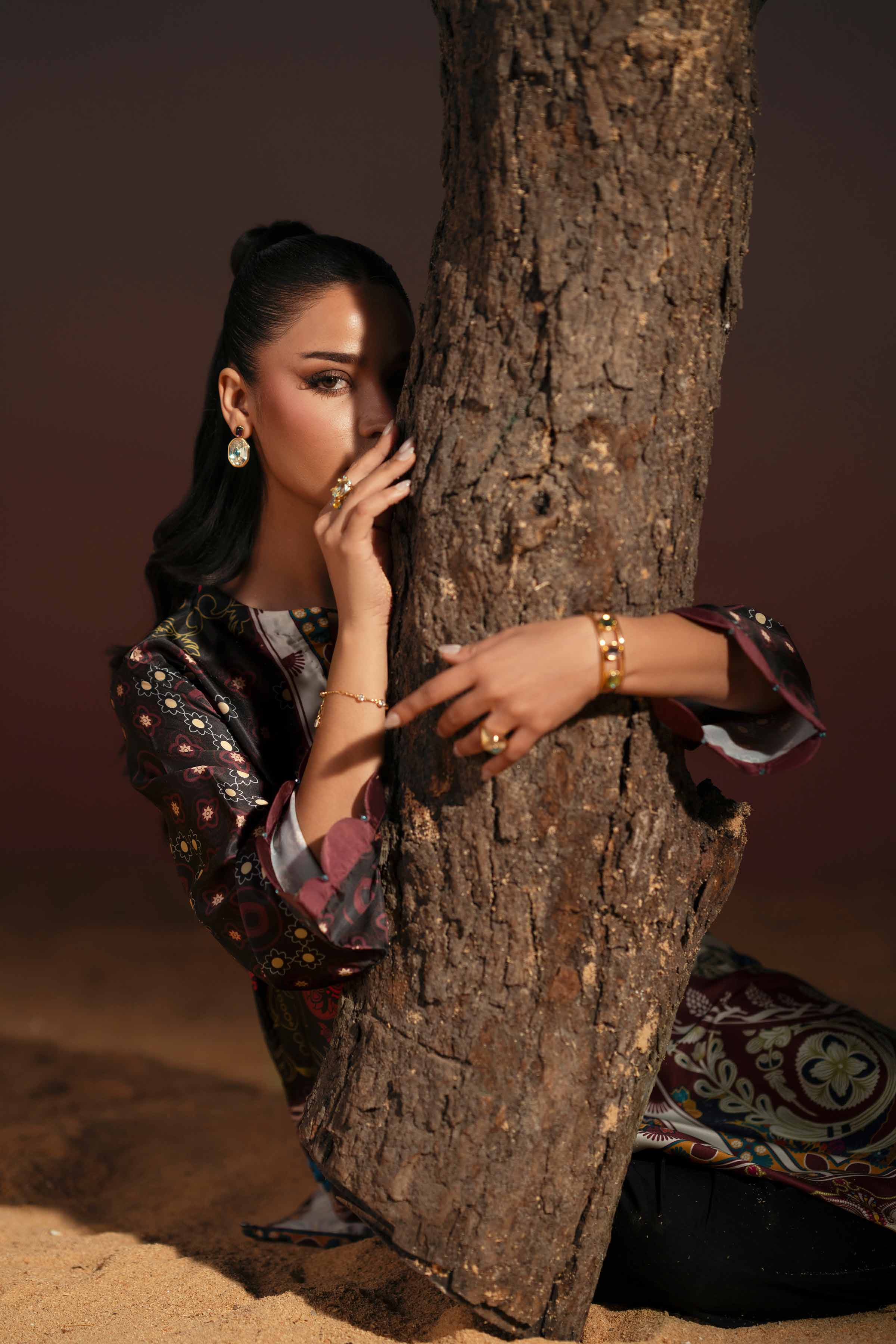 NishatUK - Multi Printed Silk 1-piece ready to wear shirt