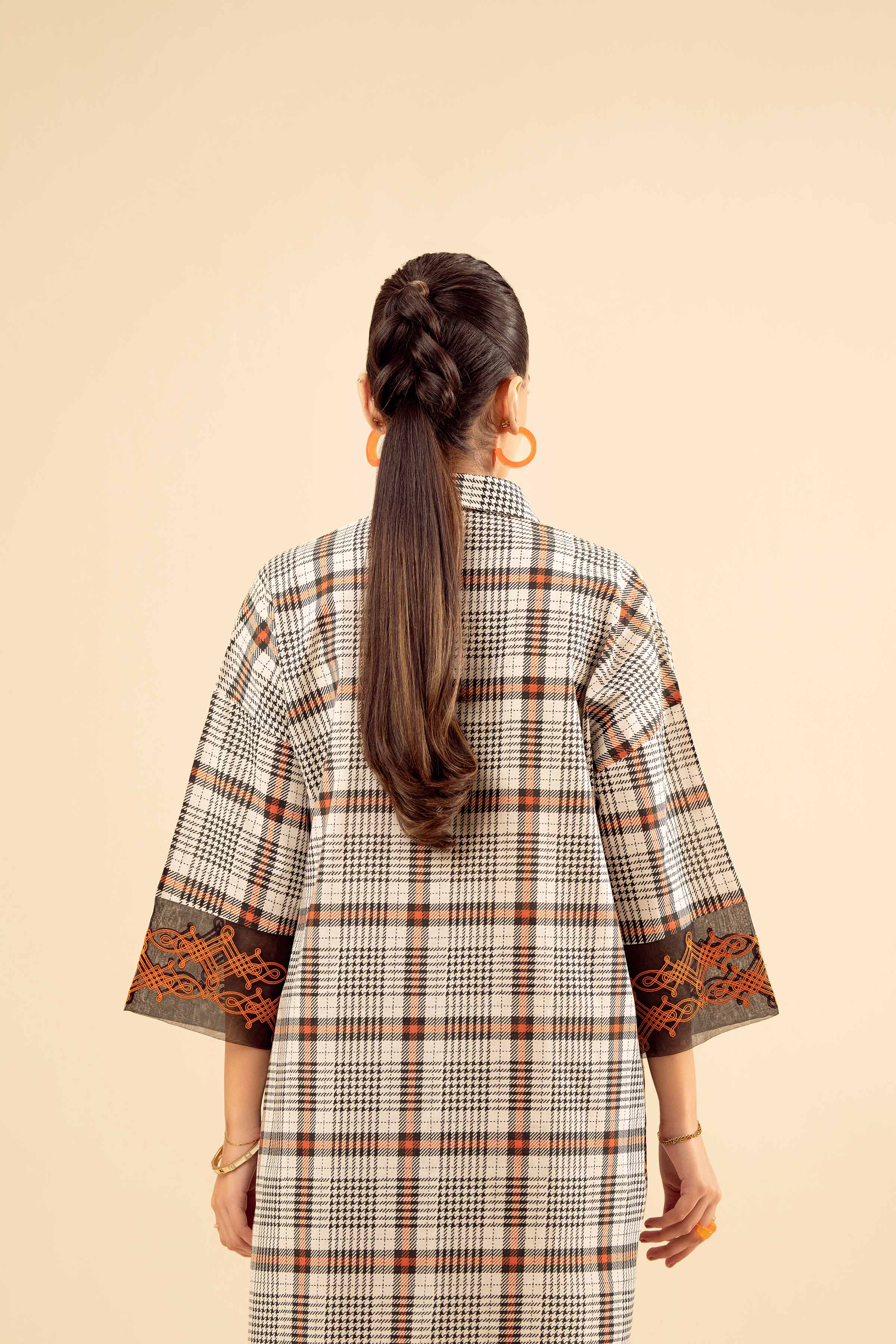 NishatUK - Black Embroidered Cambric 2-piece ready to wear Dress