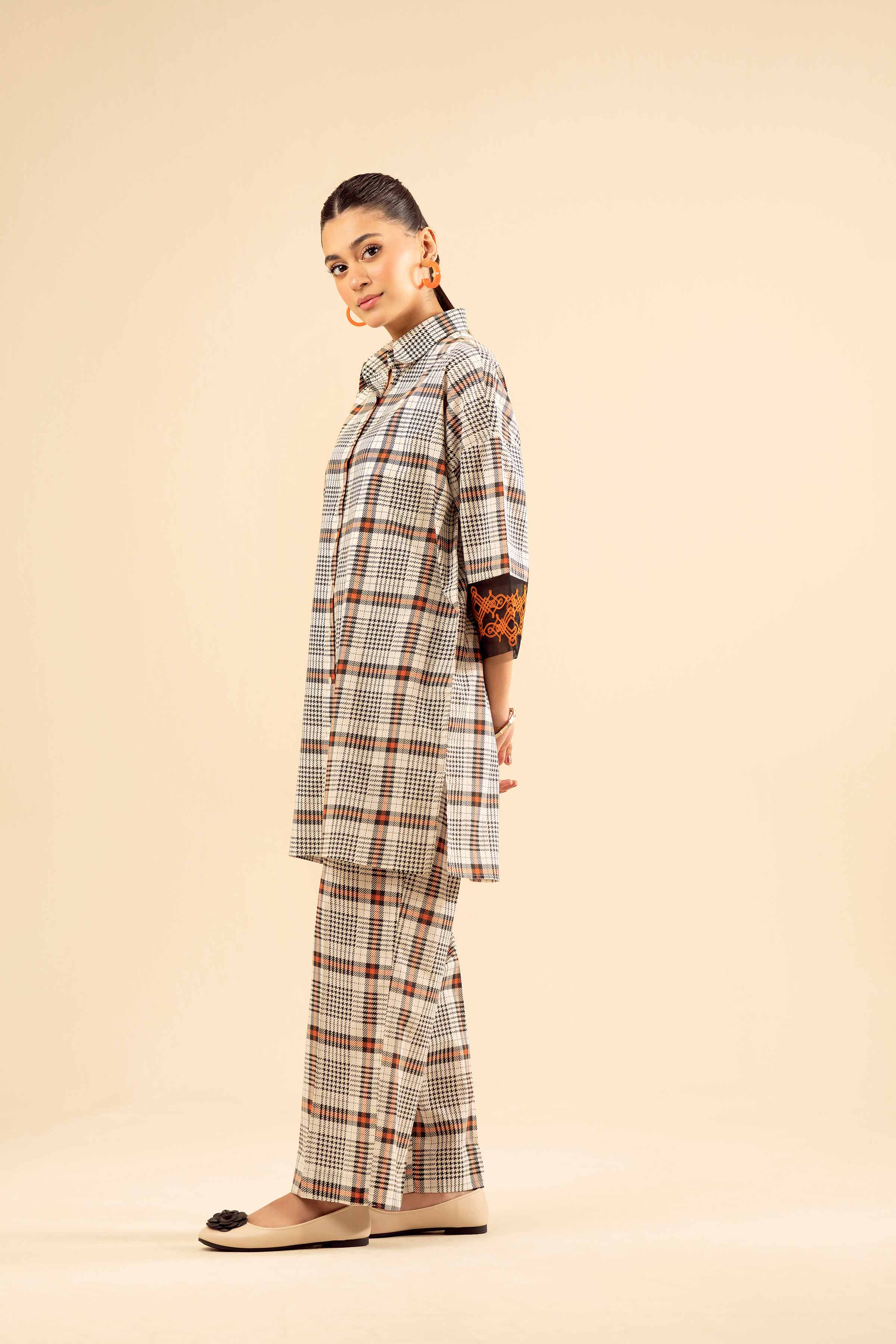 NishatUK - Black Embroidered Cambric 2-piece ready to wear Dress