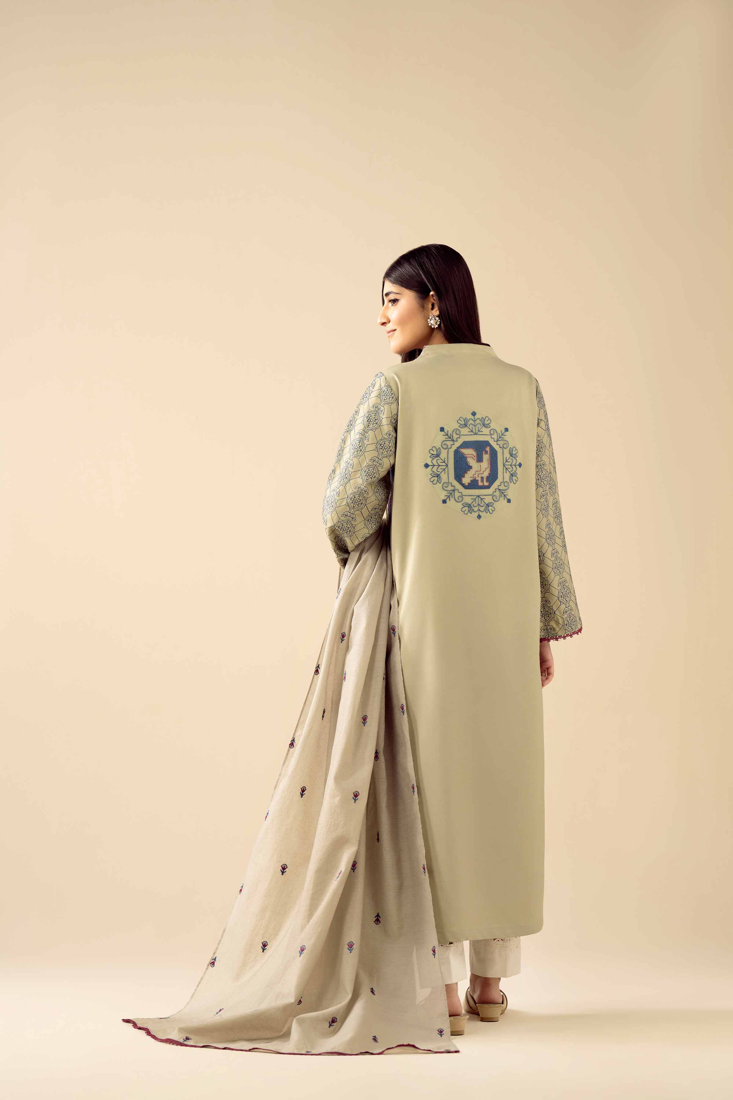 NishatUK - Green Embroidered Viscose 2-piece ready to wear Dress