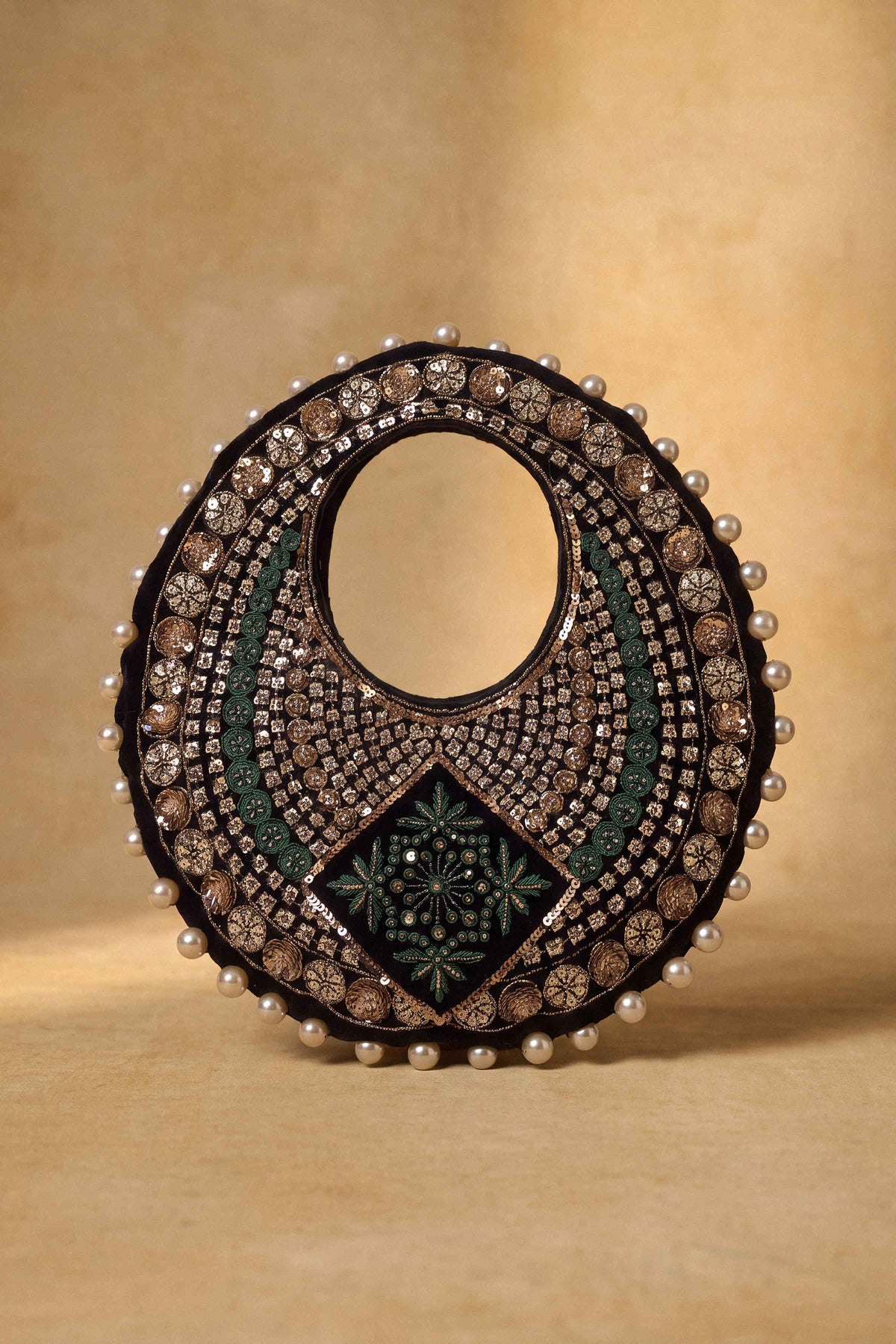 Nishat UK - Black Embroidered Velvet 1 Piece ready to wear Pouch