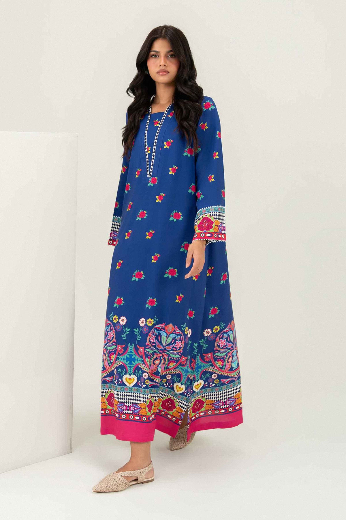 Nishat UK - Blue Printed Viscose 1 Piece ready to wear